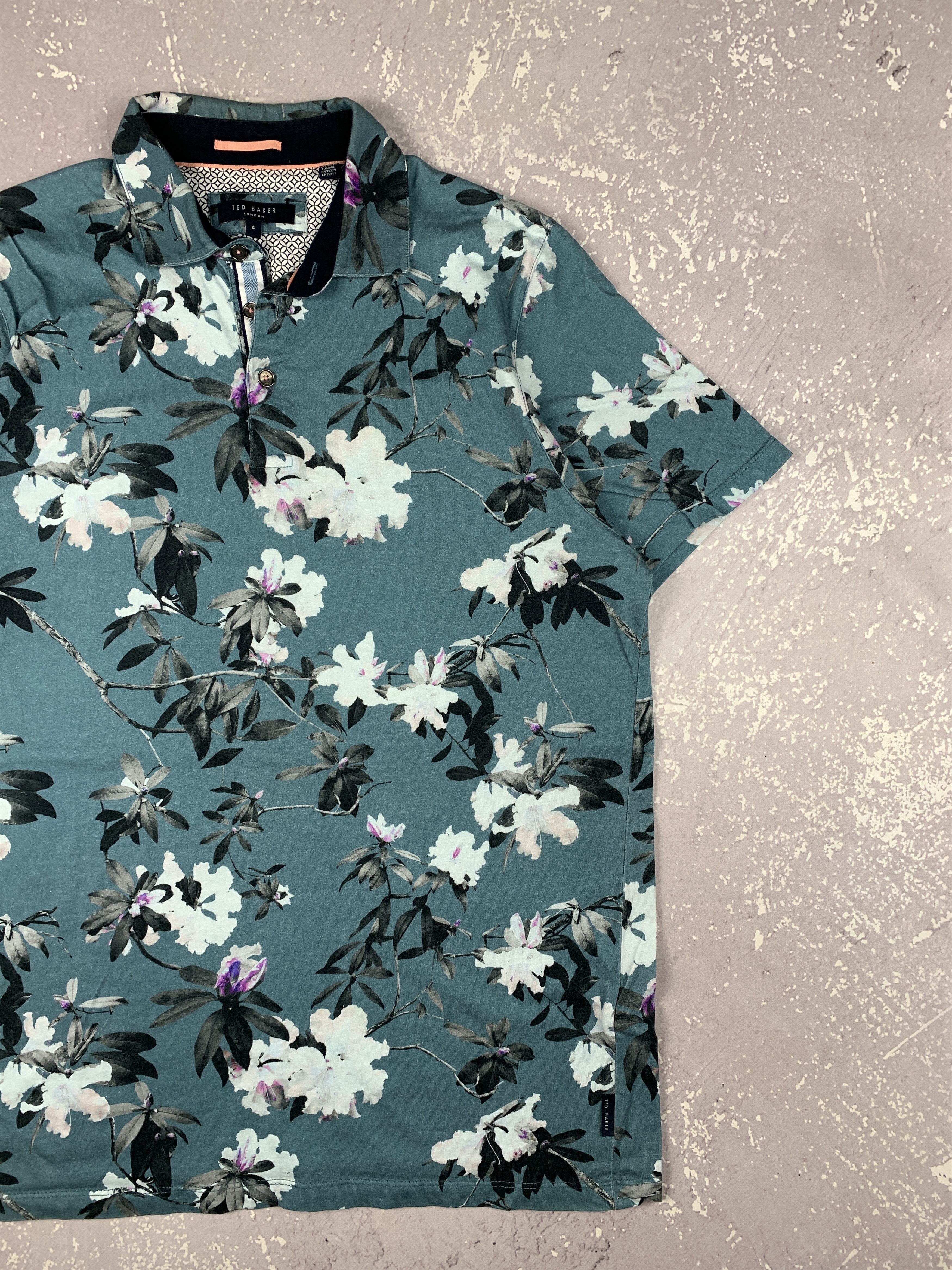 Ted Baker Ted Baker Hawaiian Paisley Floral Polo T Shirt Size US L / EU 52-54 / 3 - 2 Thumbnail
