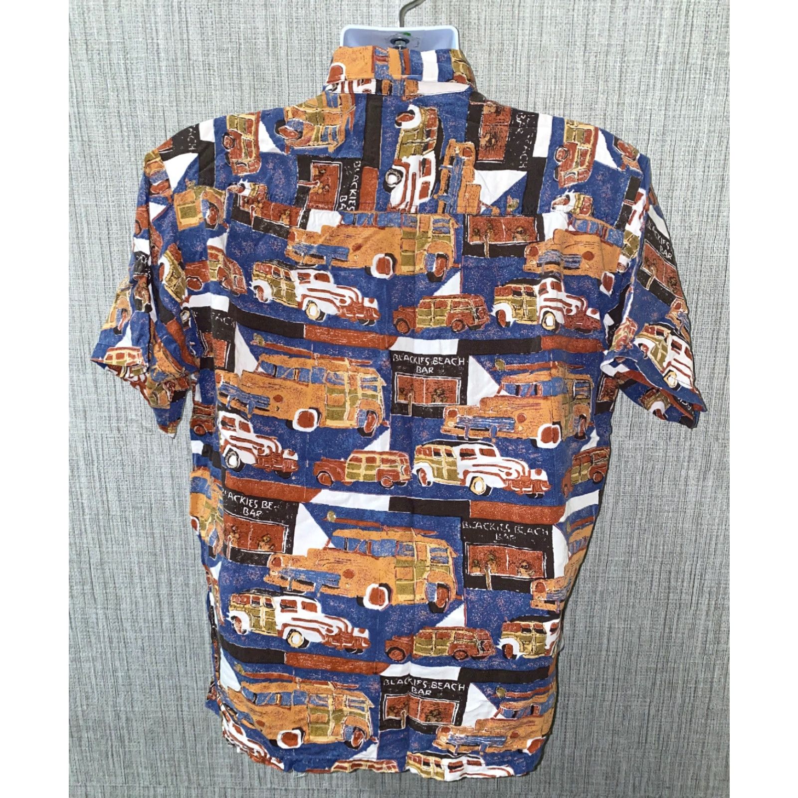ALOHAS Kahala Mens Aloha Hawaiian Shirt Car Print 100% Rayon Size M Short Sleeve Button-Up Regular Mens Multicolor Size US M / EU 48-50 / 2 - 5 Thumbnail