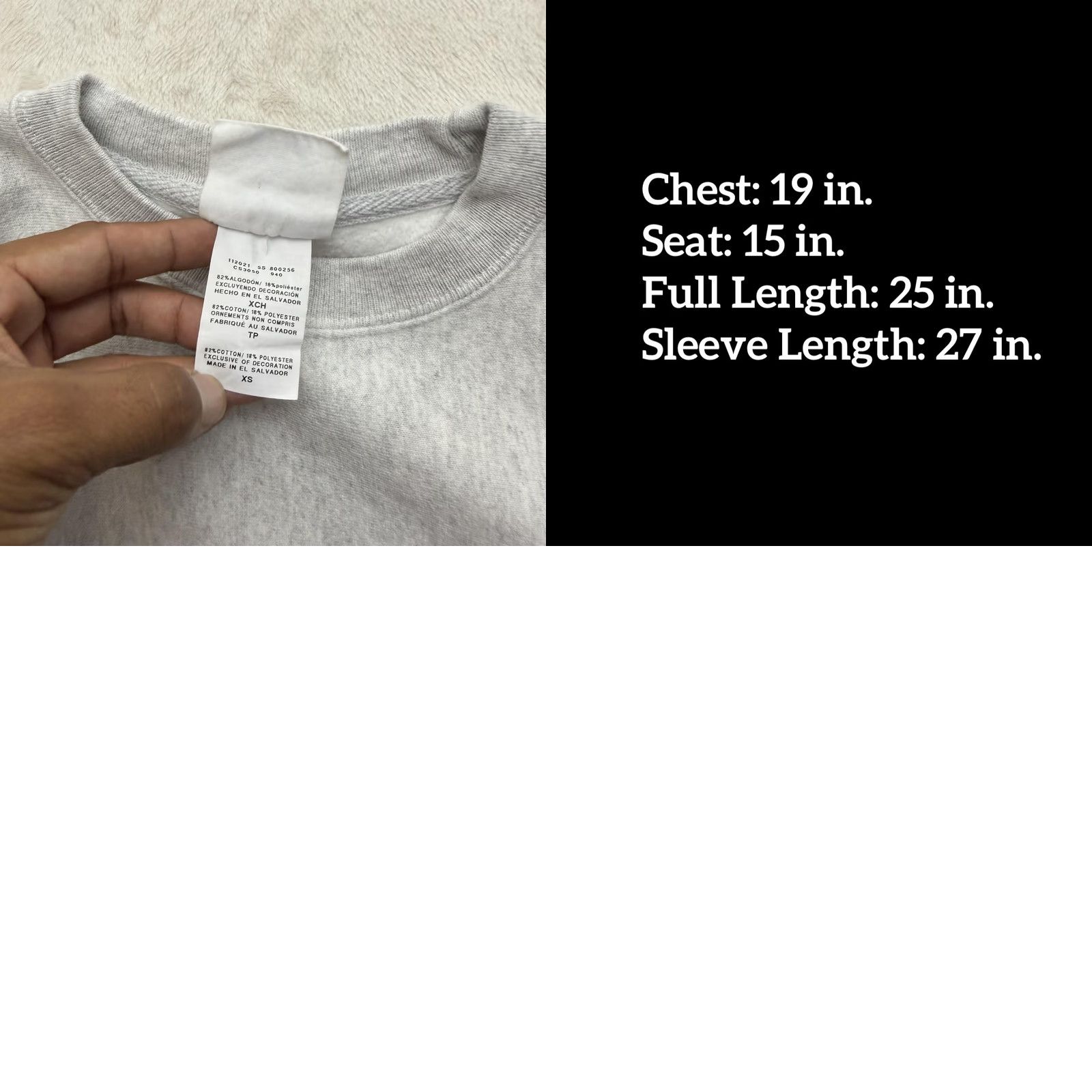 Champion Champion Sweatshirt Reverse Weave Southeastern University Mens XS Gray Graphic Print Pullover Crewneck Vintage No Size US XS / EU 42 / 0 - 10 Thumbnail