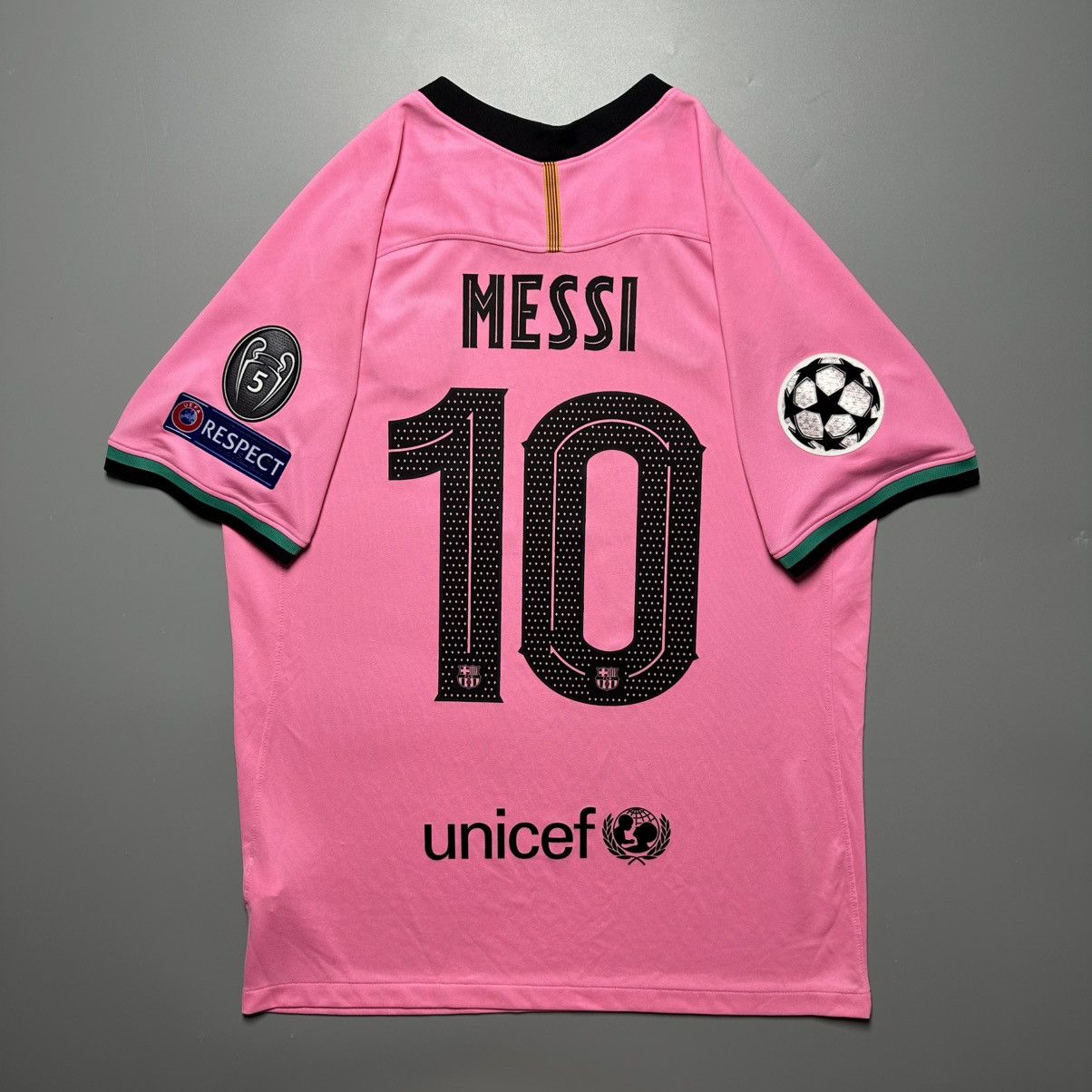 Vintage BARCELONA NIKE 2020/2021 FOOTBALL THIRD JERSEY #10 MESSI Size US M / EU 48-50 / 2 - 1 Thumbnail