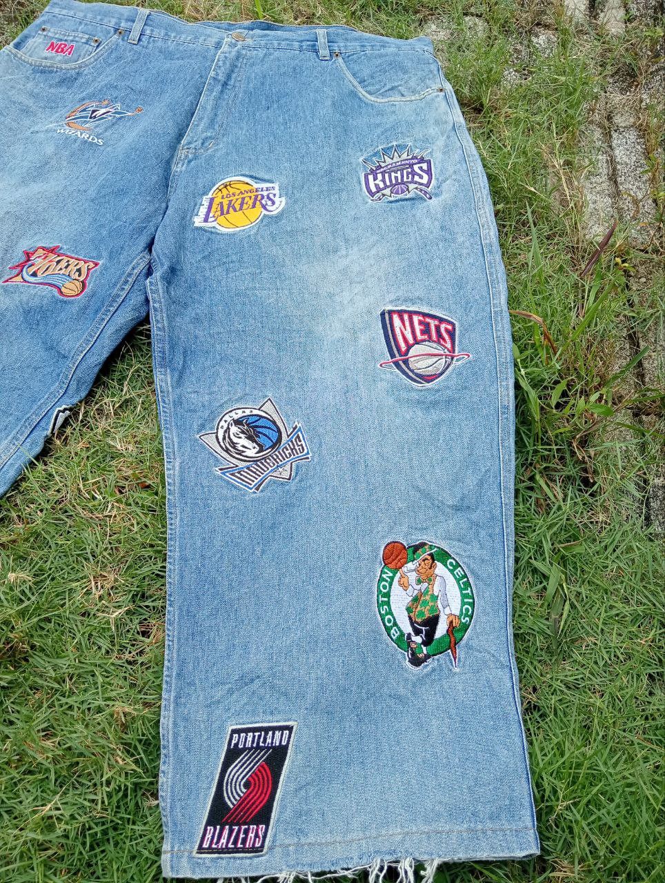 NBA Vintage Unk NBA Embroidery All Team Big Size Jeans Size US 40 / EU 56 - 5 Thumbnail