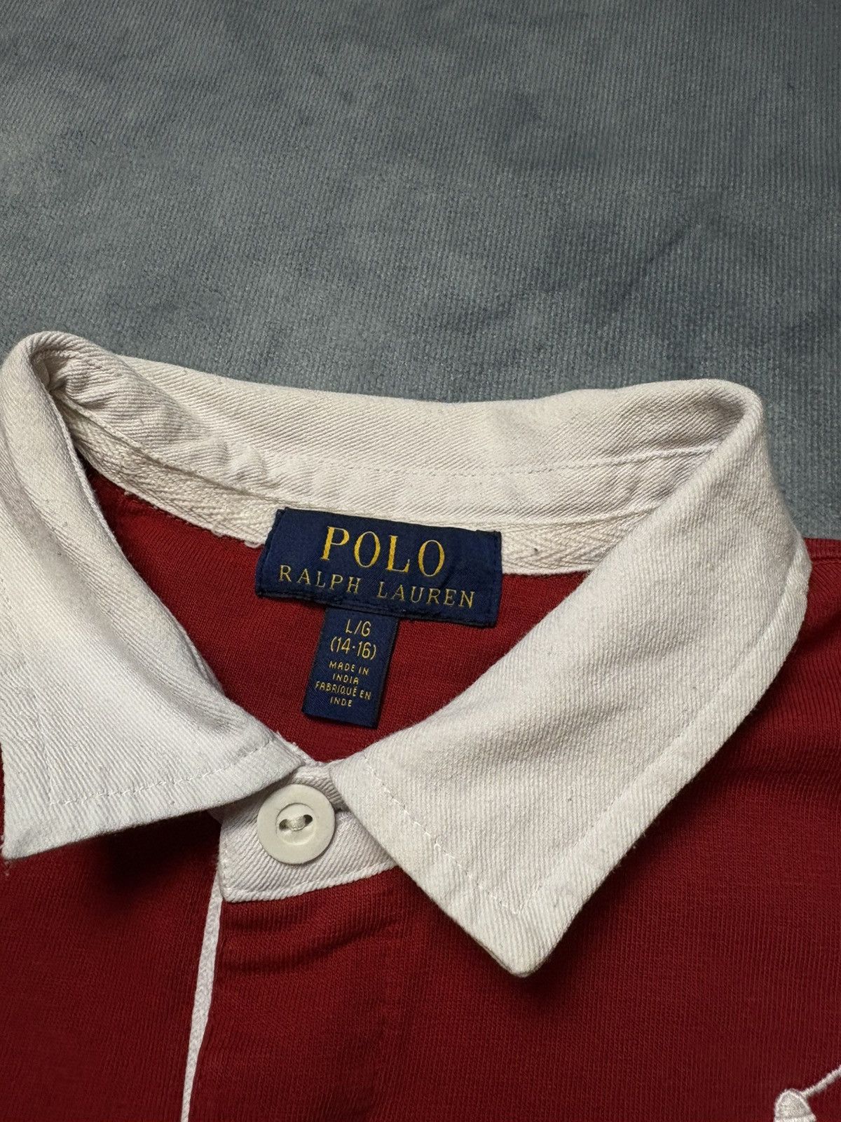 Polo Ralph Lauren × Vintage Ralph Lauren Rugby “POLO 1967” Flag Patch Shirt - Size L Size US L / EU 52-54 / 3 - 3 Thumbnail