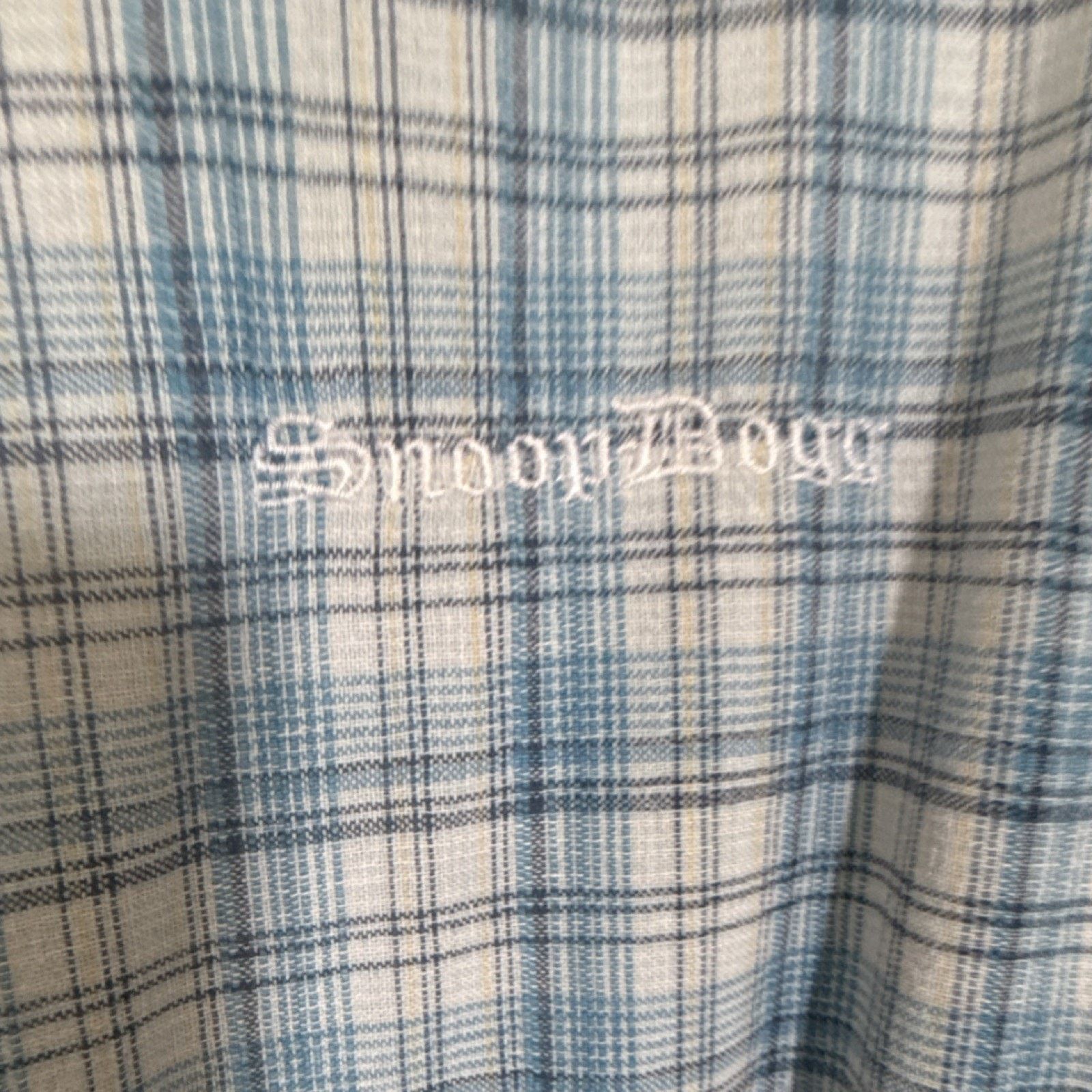 Snoop Dogg Snoop Dogg 2XL BL/WHT PLD Cotton Short Sleeve Vintage Shirt Size US XXL / EU 58 / 5 - 4 Thumbnail