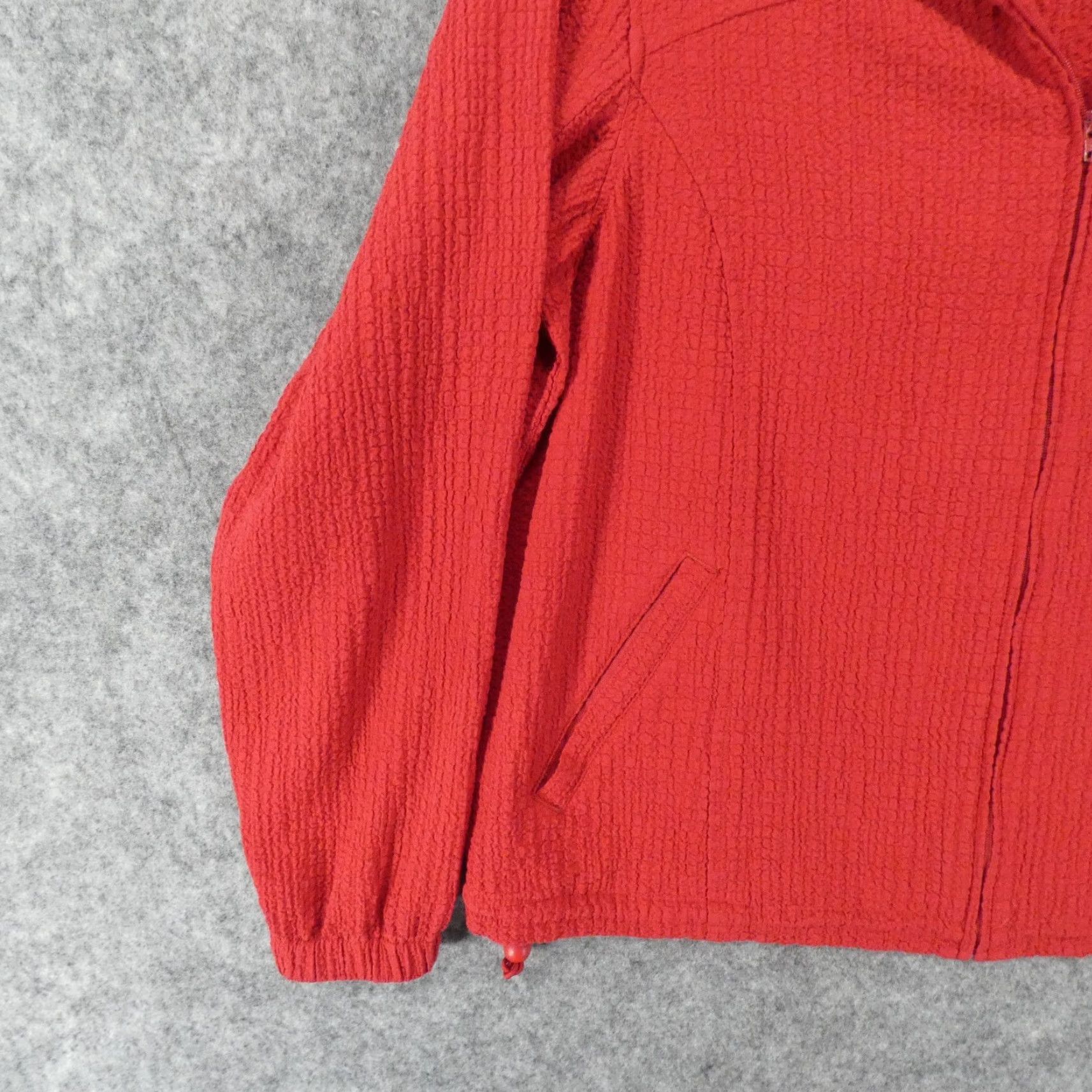 Orvis Orvis Blazer Womens Large Long Sleeve Zip Up Red Lightweight Rutched Size L / US 10 / IT 46 - 4 Thumbnail