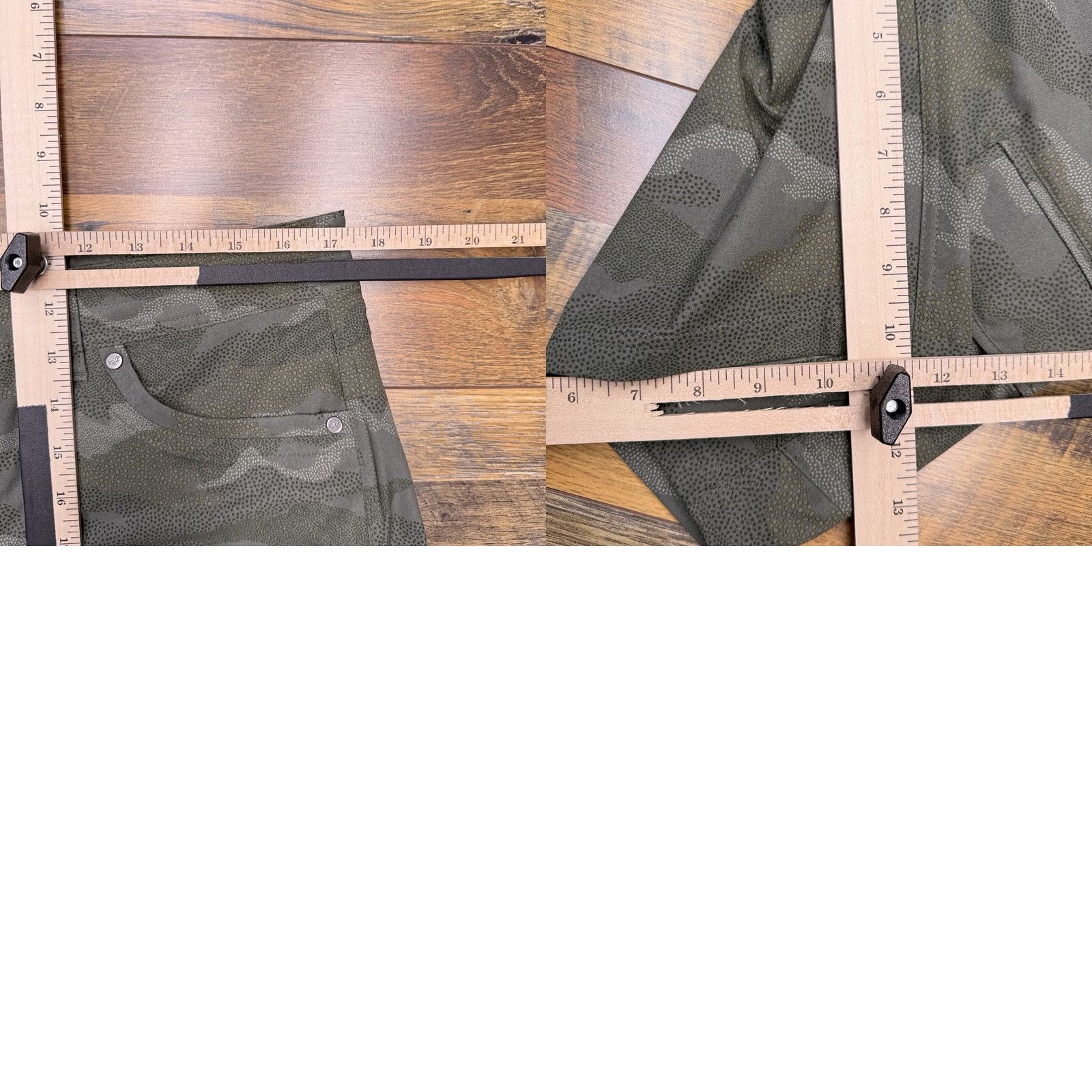 Olive Kuhl Cargo Shorts Womens 12 Olive Camo Green Mid Rise Stretch New Size 34" / US 12 / IT 48 - 9 Thumbnail