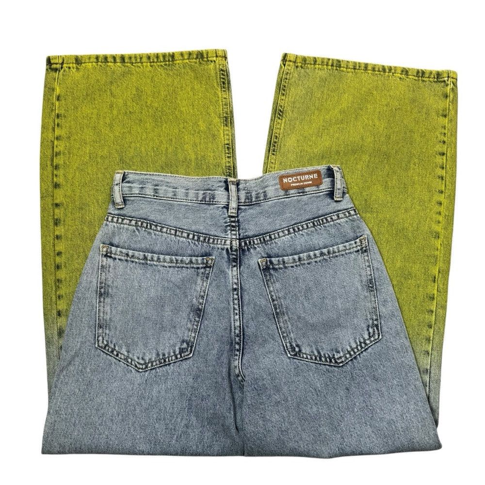 NOCTURNE NWT New $186 Free People Nocturne Ombre Denim Jeans Size XS Size 24" / US 00 / IT 34 - 5 Thumbnail