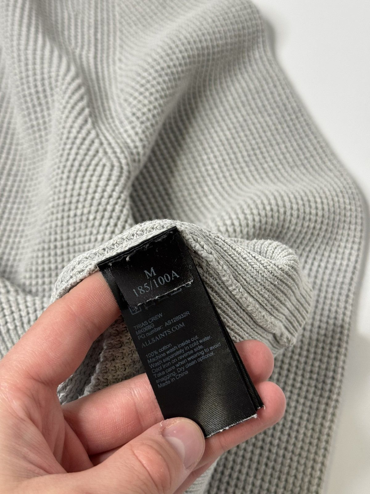 Allsaints Allsaints waffle knit sweater old money desginer swag y2k 00 Size US M / EU 48-50 / 2 - 6 Thumbnail