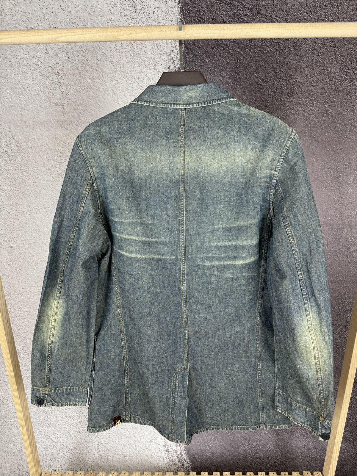 Paul Smith Red Ear by Paul Smith blue faded denim work jacket blazer Size US L / EU 52-54 / 3 - 15 Thumbnail