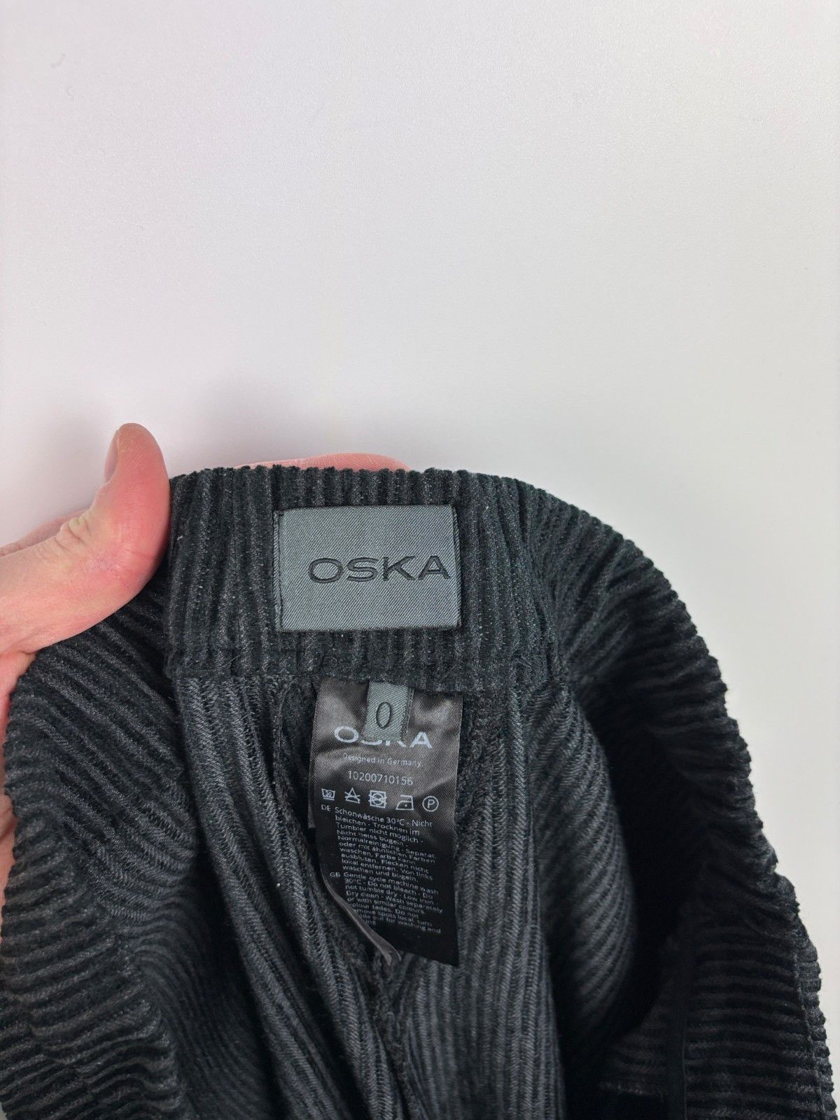 OSKA Womens OSKA Corduroy Barrel-Leg Pants Black Trousers Size 0 Size 28" / US 6 / IT 42 - 7 Thumbnail