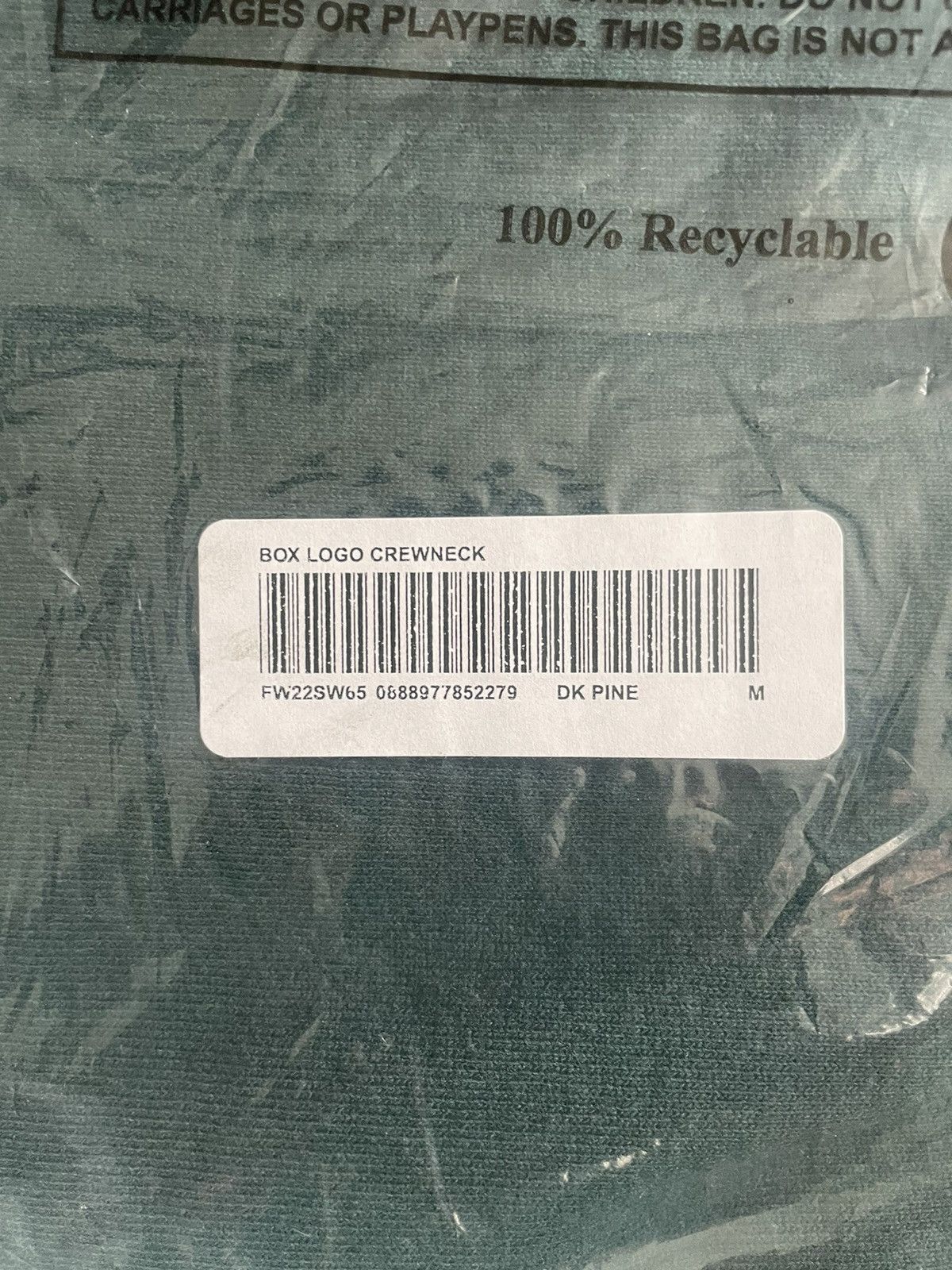Supreme Supreme crewneck dark pine fw22 Size US M / EU 48-50 / 2 - 3 Thumbnail