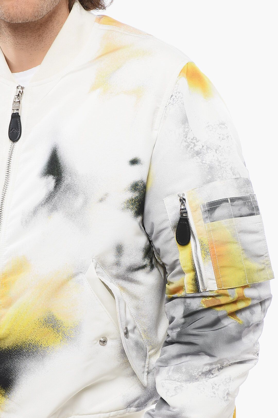 Alexander McQueen og1mm0925 Padded Bomber Jacket in Multicolor Size US M / EU 48-50 / 2 - 3 Thumbnail