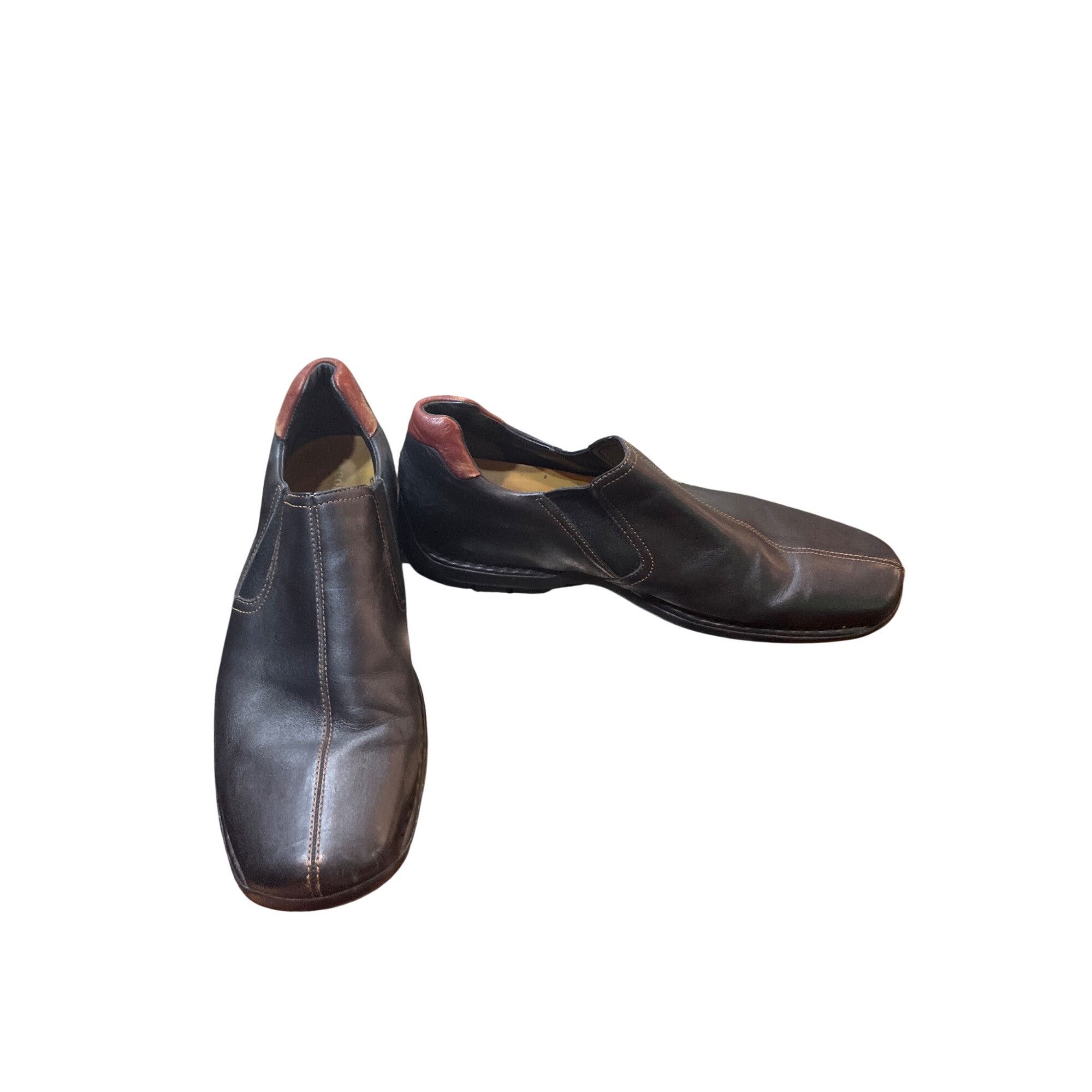 Bragano by Cole Haan Men\'s Two Tone‎ Leather Loafers Black Brown 10.5 Italy Cole Haan Bragano Loafers in Leather – A.A main image 3