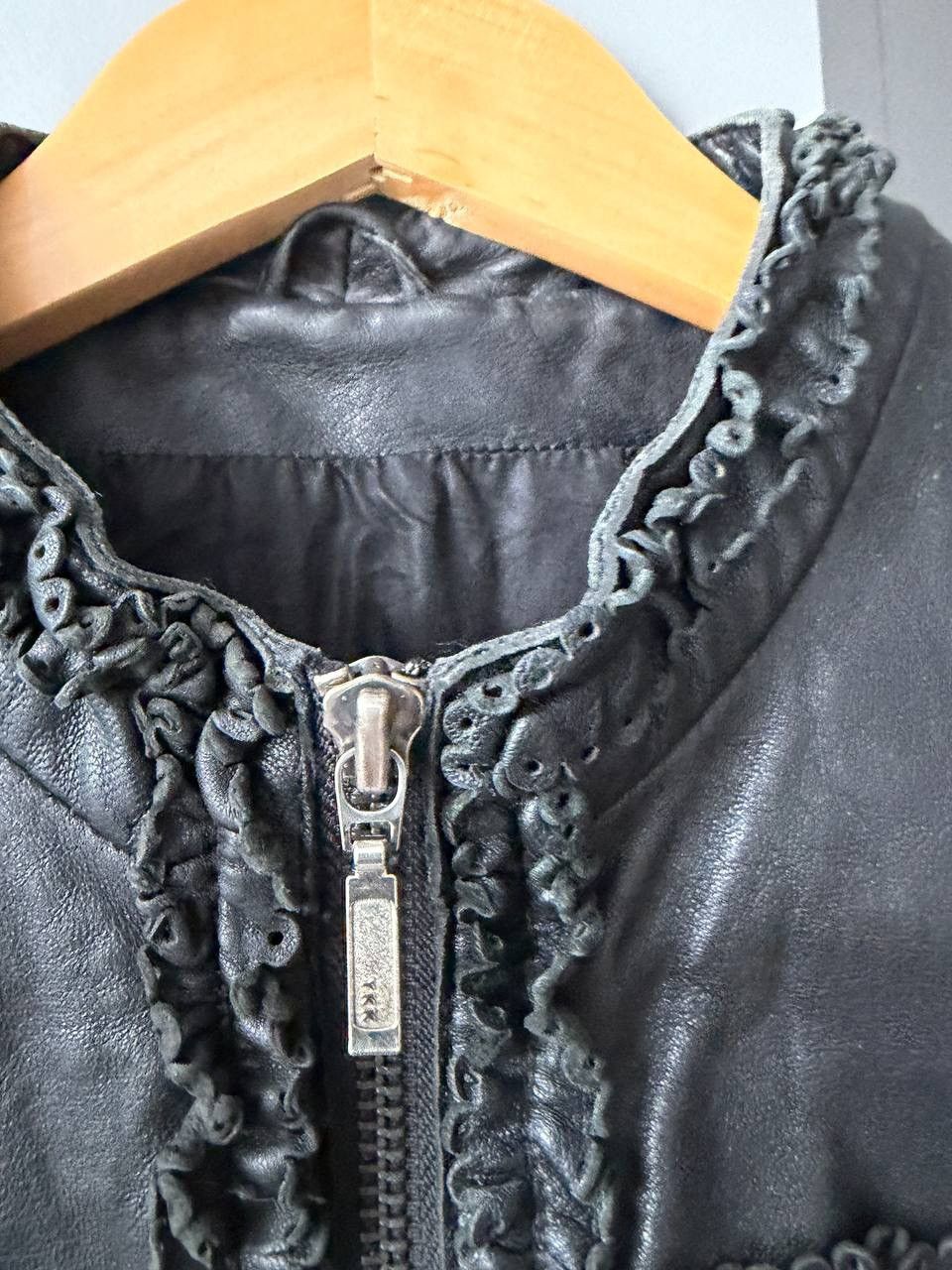 If Six Was Nine Archive Gothic Leather Jacket – Butterfly Motif Size M / US 6-8 / IT 42-44 - 5 Thumbnail