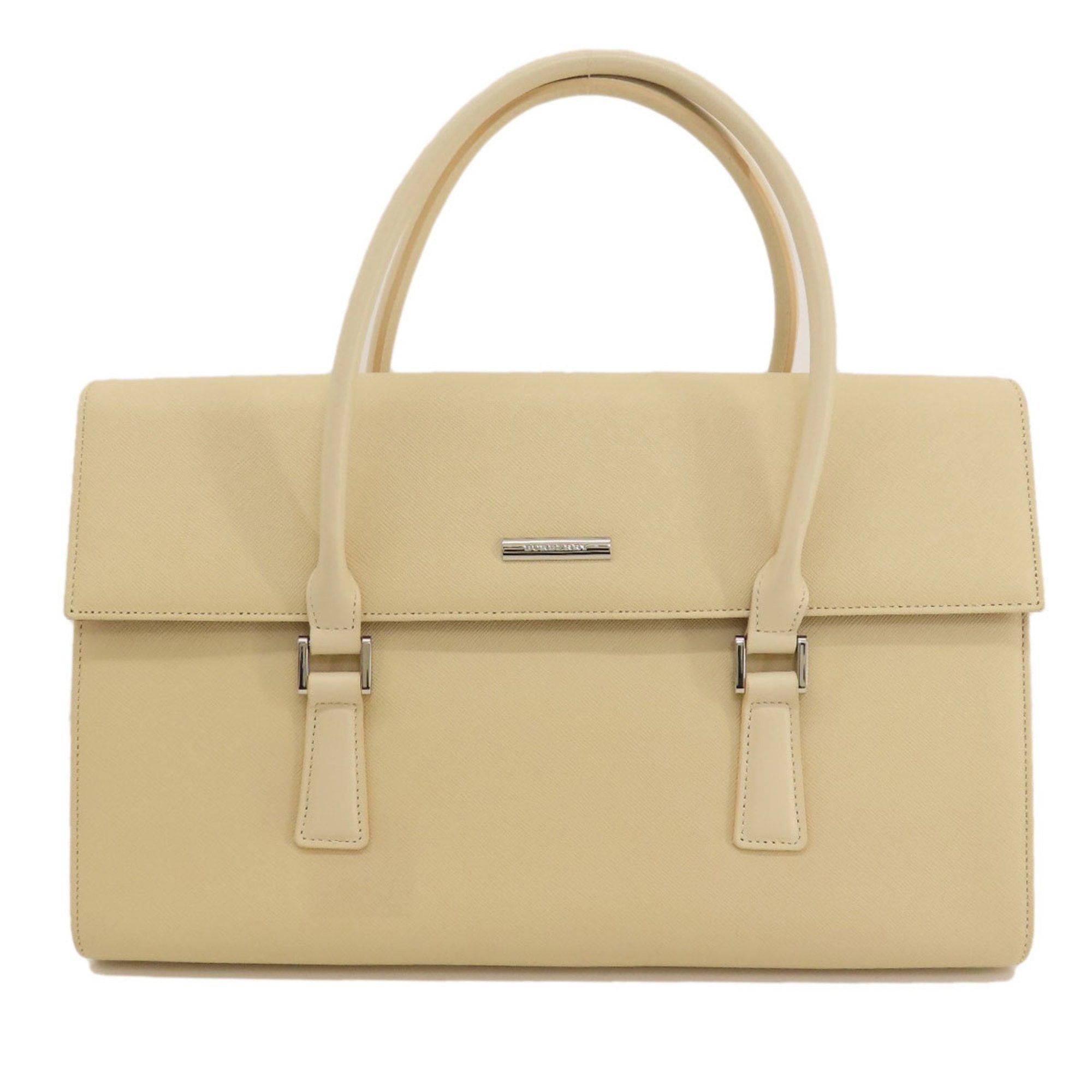 image of Burberry Handbag Leather Ladies in White, Women's