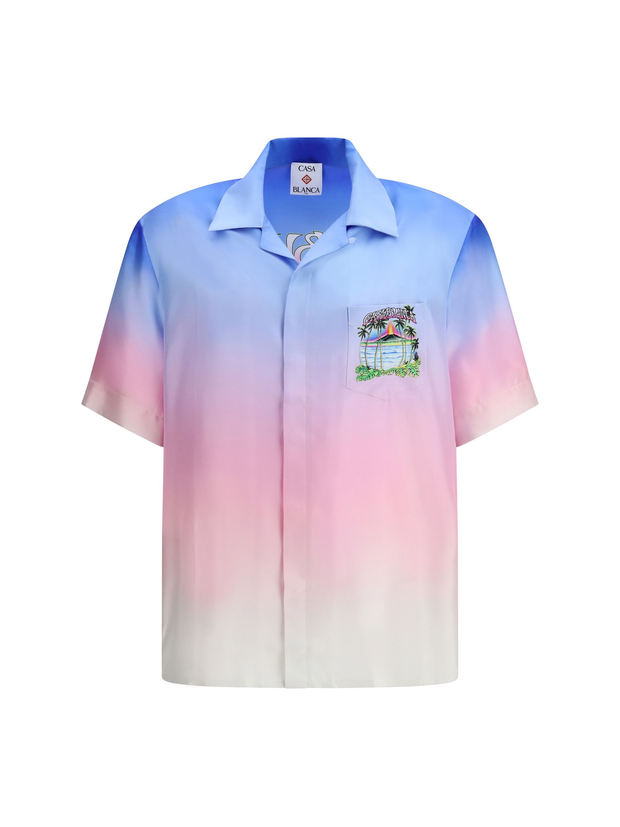 Volcano short-sleeved silk Shirt