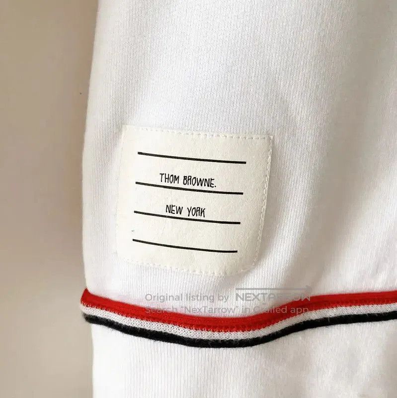 Thom Browne Thom Browne White Cotton Long Sleeve Sweatshirt . Size M / US 6-8 / IT 42-44 - 7 Thumbnail