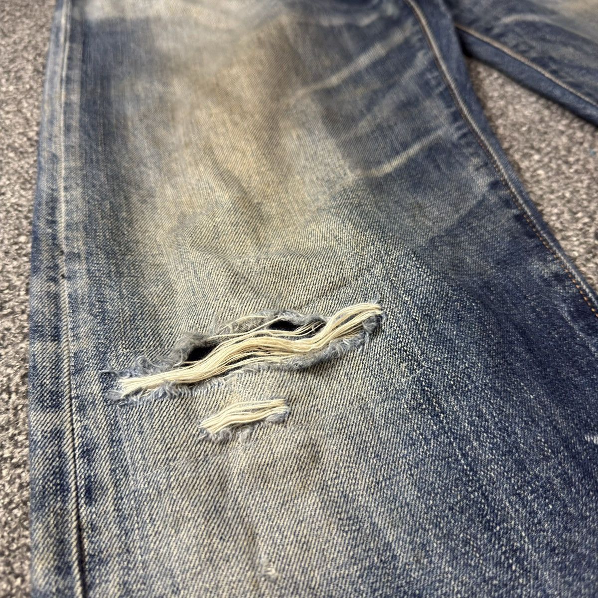 Engineered Garments × Levi's Vintage y2k Levis 502 Thrashed Distressed Dirty Washed Denim Size US 34 / EU 50 - 5 Thumbnail