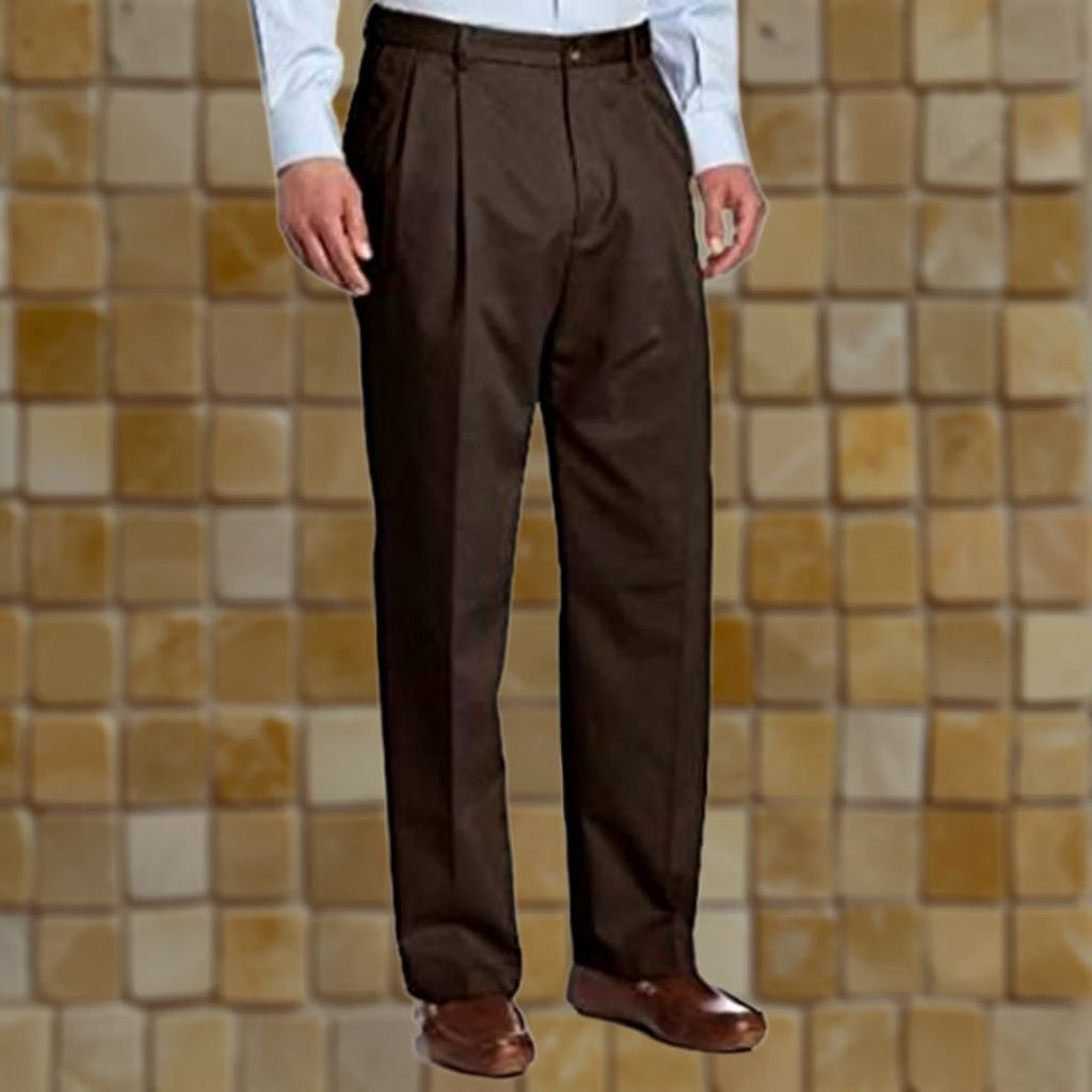 Haggar HAGGAR GENUINE KHAKI FLAT CLASSIC FIT BEAN BROWN DRESS PANTS Mens 32x32 Brown Dress Pants Size US 32 / EU 48 - 1 Preview