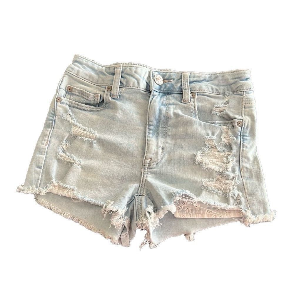 American Eagle Outfitters American Eagle distressed Hi rise shorts size 6 Size 28" / US 6 / IT 42 - 1 Thumbnail