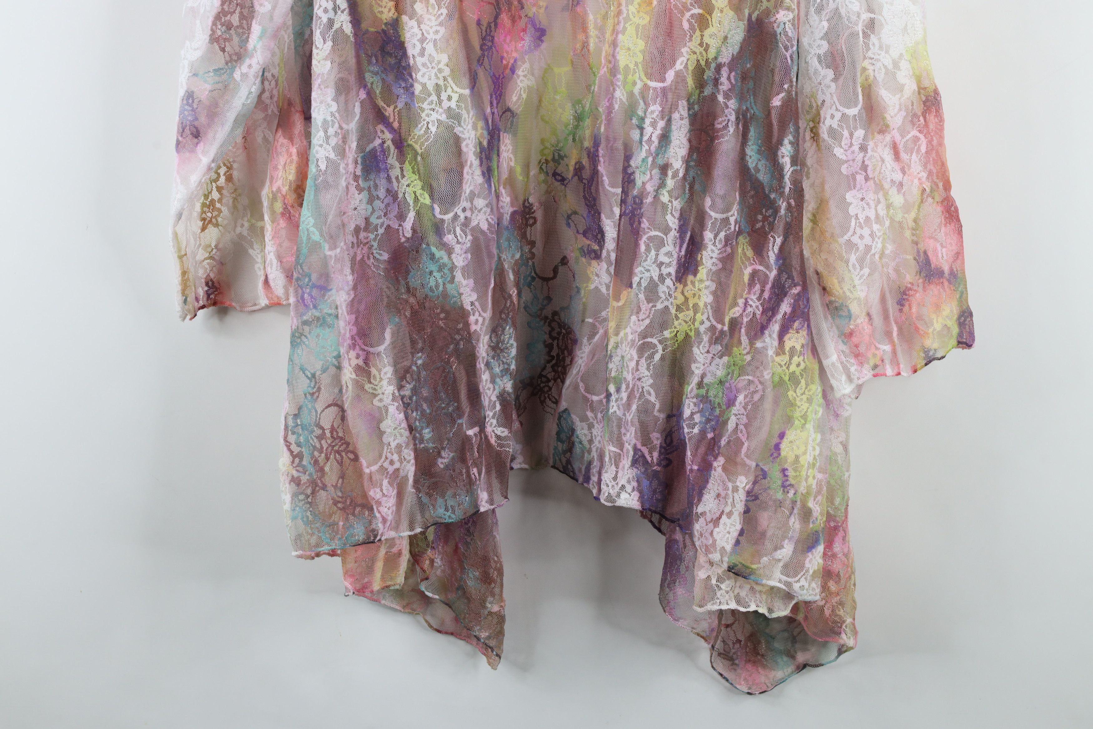 Vintage Vintage 90s Y2K Babydoll Fairy Sheer Open Front Kimono USA Size XXL / US 16-18 / IT 52-54 - 8 Thumbnail