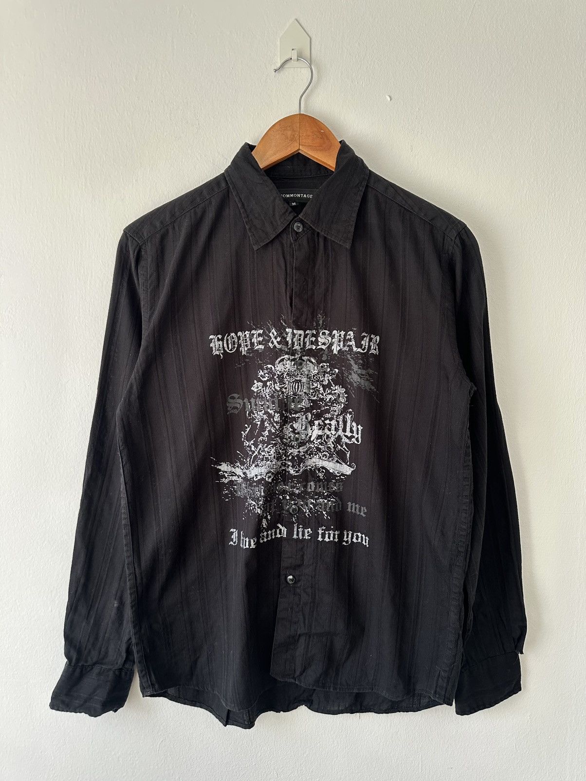 14th Addiction Y2K Gothic “Hope & Despair” Button Shirt Size US M / EU 48-50 / 2 - 1 Thumbnail