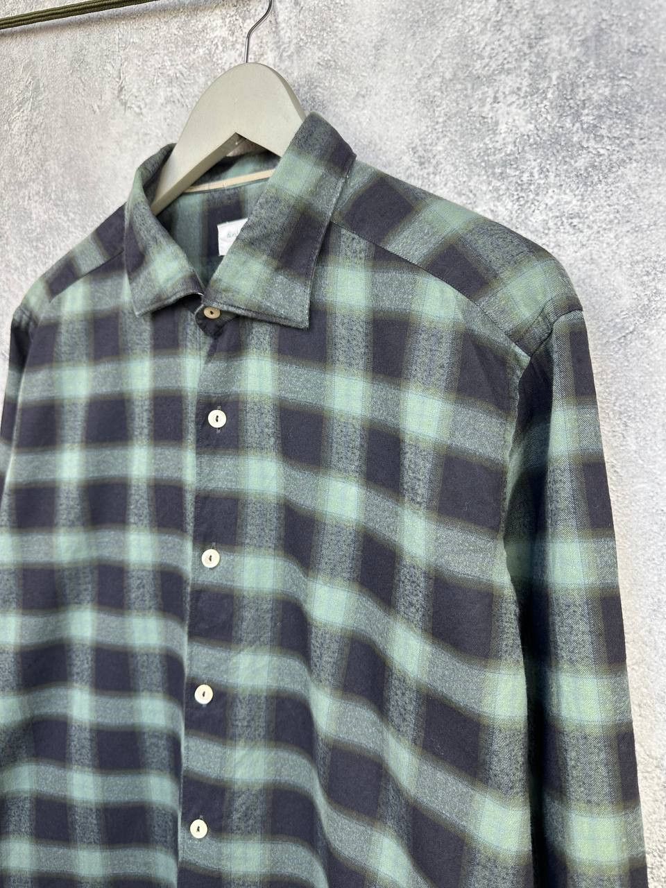 Tintoria Mattei Tintoria Mattei 954 Thomas Mason Check Plaid Casual Shirt Size US XXL / EU 58 / 5 - 5 Thumbnail