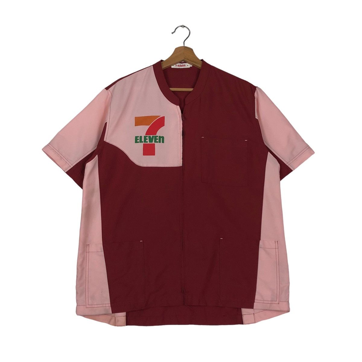 Japanese Brand 🔥Vintage Work Jacket 7-Eleven Big Logo Spell Out Size US L / EU 52-54 / 3 - 1 Thumbnail