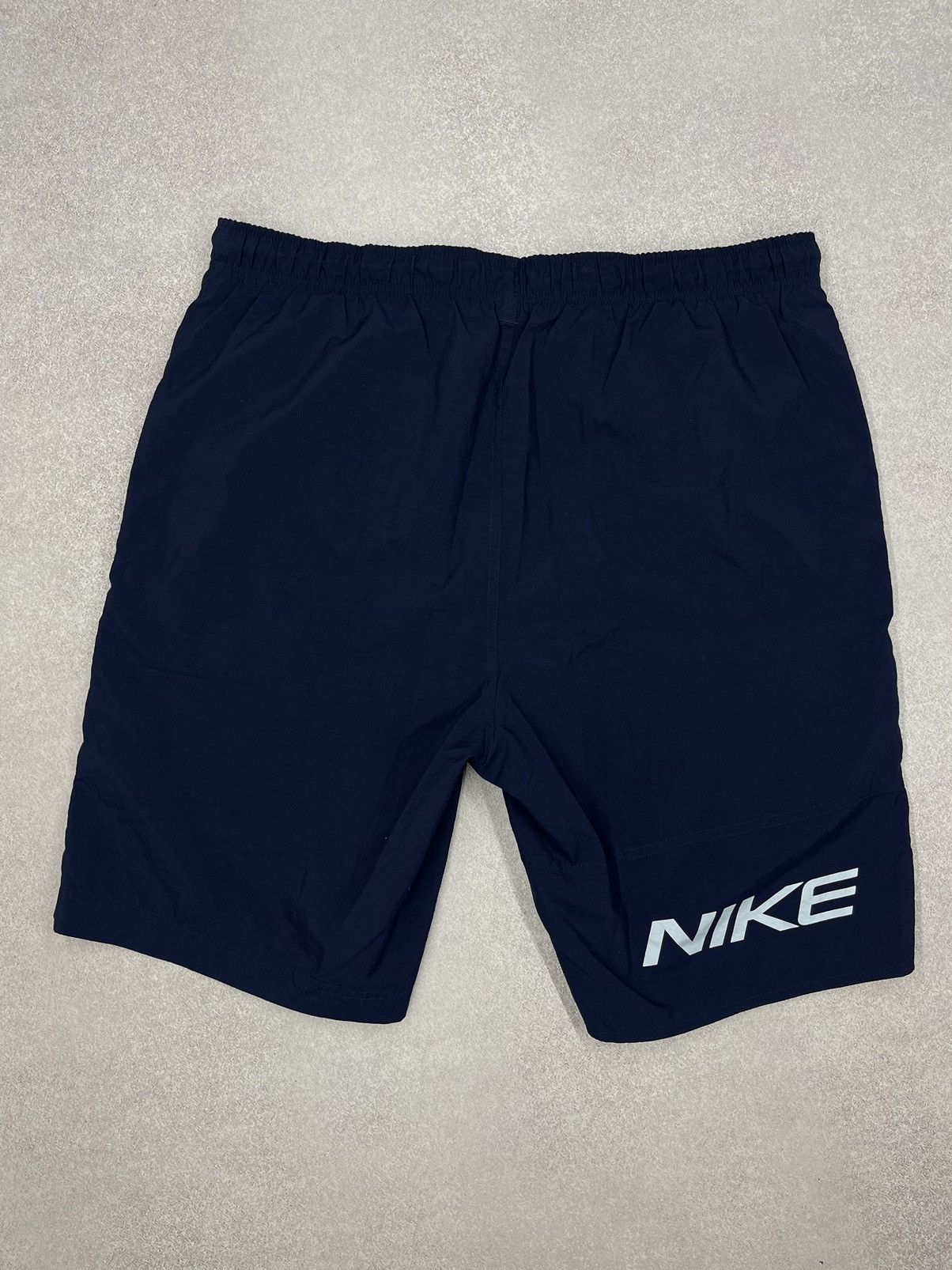Nike Vintage Nike Navy Nylon Shorts Big Logo Swoosh Y2K Cargo Size US 34 / EU 50 - 6 Thumbnail