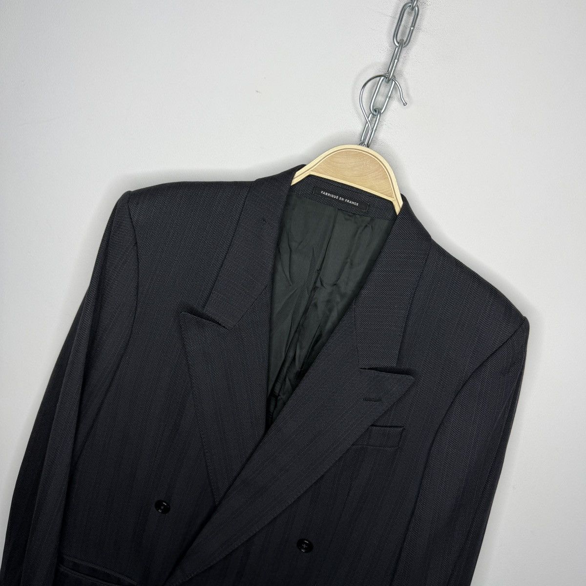 Yves Saint Laurent Vintage Yves Saint Laurent Double Breasted Wool Blazer Size 48R - 4 Thumbnail