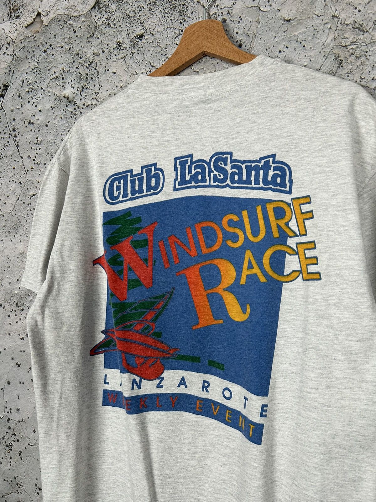 Vintage Vintage Club LaSanta Windsurf Race Lanzarote Single Stitch Size US L / EU 52-54 / 3 - 2 Thumbnail