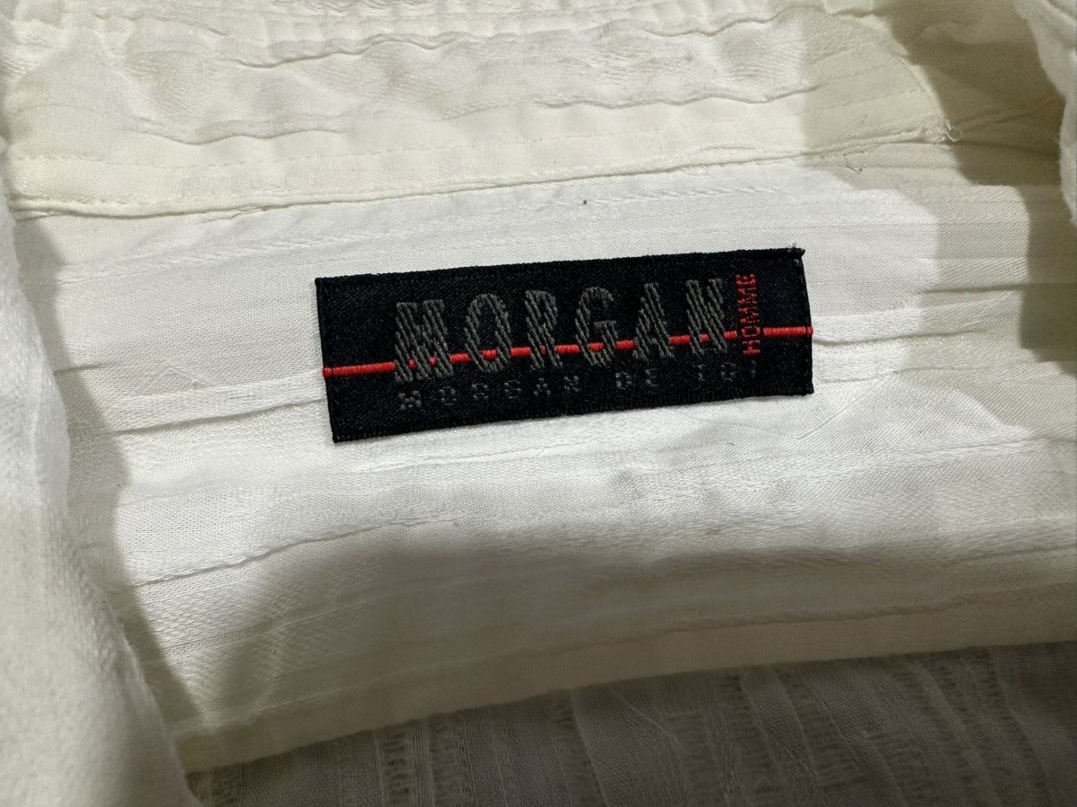 Japanese Brand × Morgan Homme × Tornado Mart 🔥Sick Y2K Morgan Homme Pleated Shirt Goth Punk Size US M / EU 48-50 / 2 - 6 Thumbnail