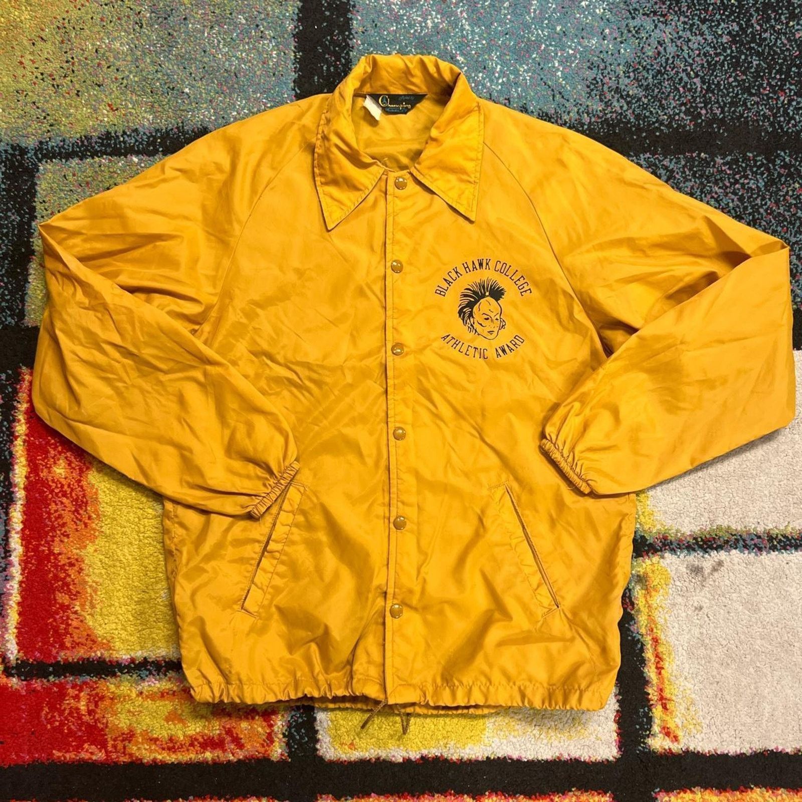 Champion VTG Champion 60s Running Man Blackhawk College Large Jacket Size US L / EU 52-54 / 3 - 1 Thumbnail