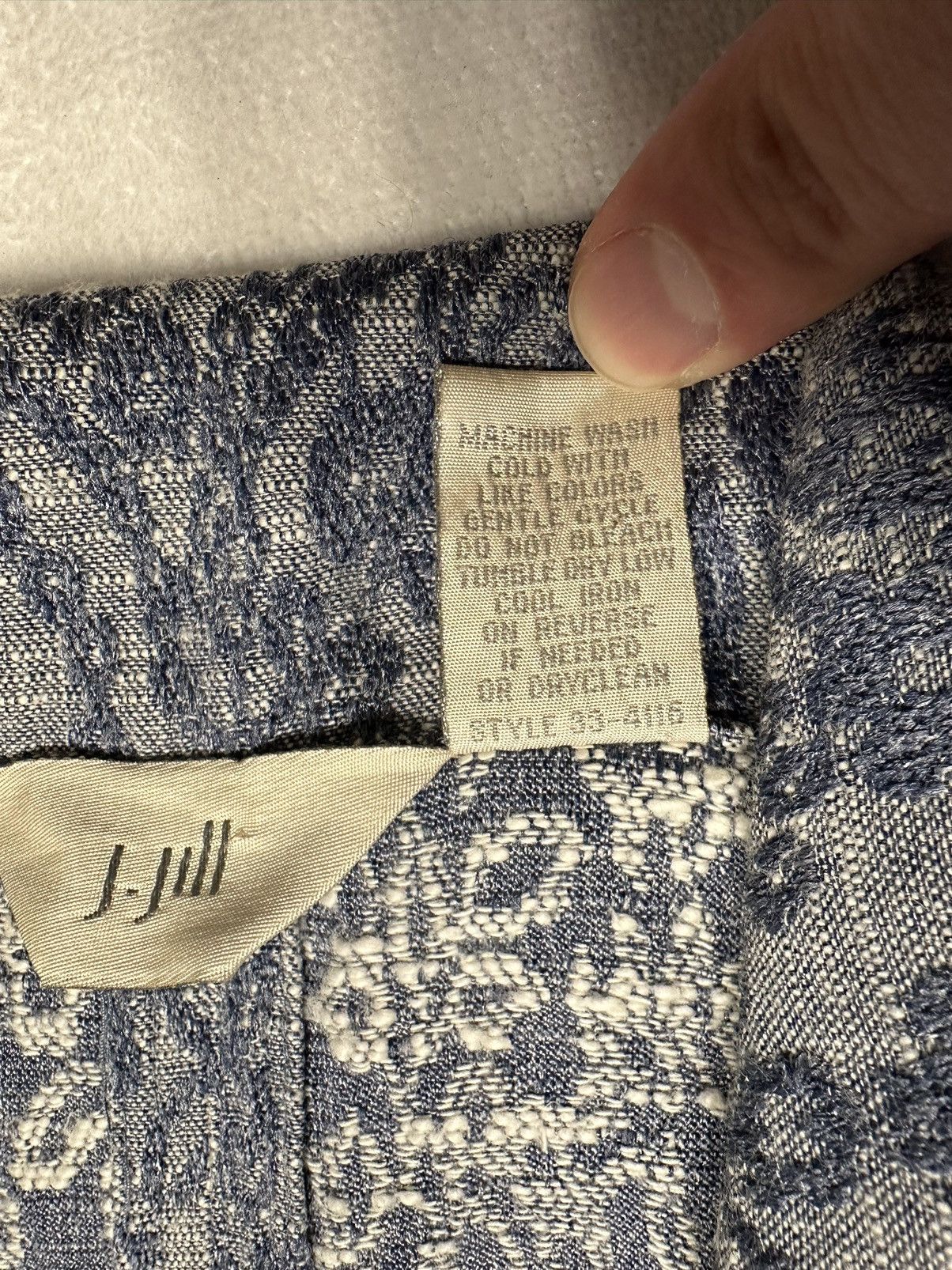 Other J.Jill Women's 3-Button Embroidered Blazer Paisley Blue-Sz 8 Size M / US 6-8 / IT 42-44 - 5 Thumbnail