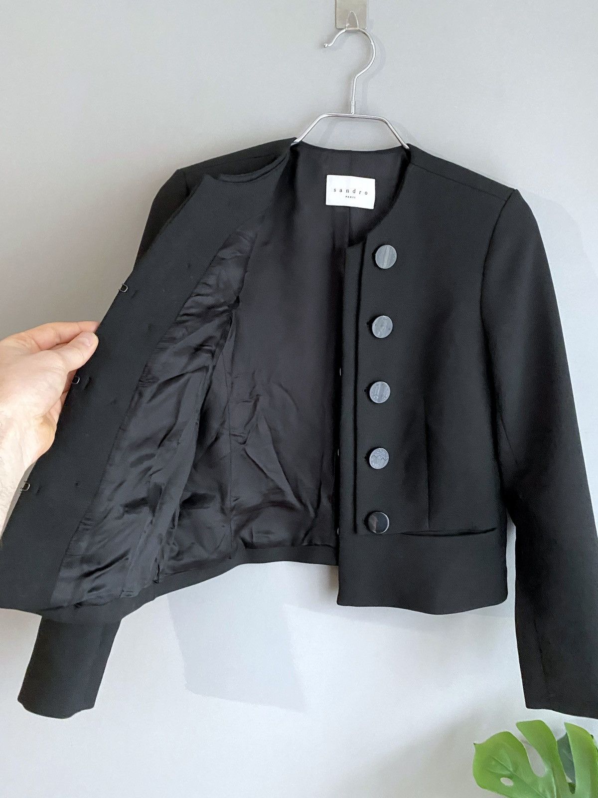 Designer × Sandro Sandro Paris Women's Black Blazer, Size 38 / S-M Size M / US 6-8 / IT 42-44 - 10 Thumbnail