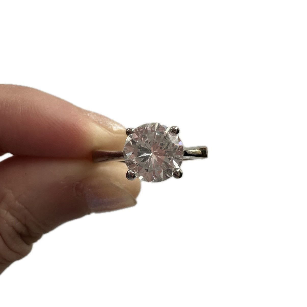 image of Nordstrom Lab Grown Diamond Ring in Silver, Women's