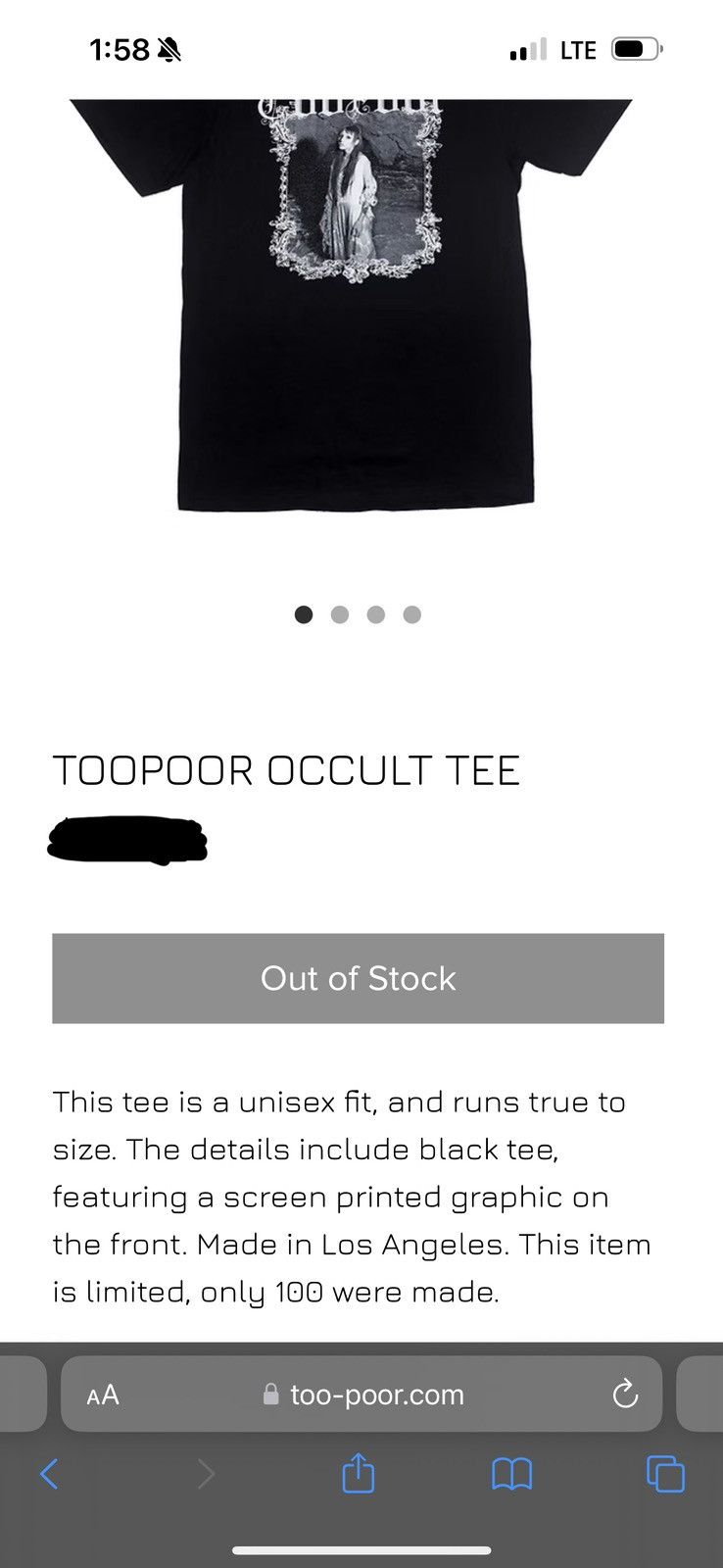 Other Too Poor Occult tee Size US L / EU 52-54 / 3 - 2 Thumbnail