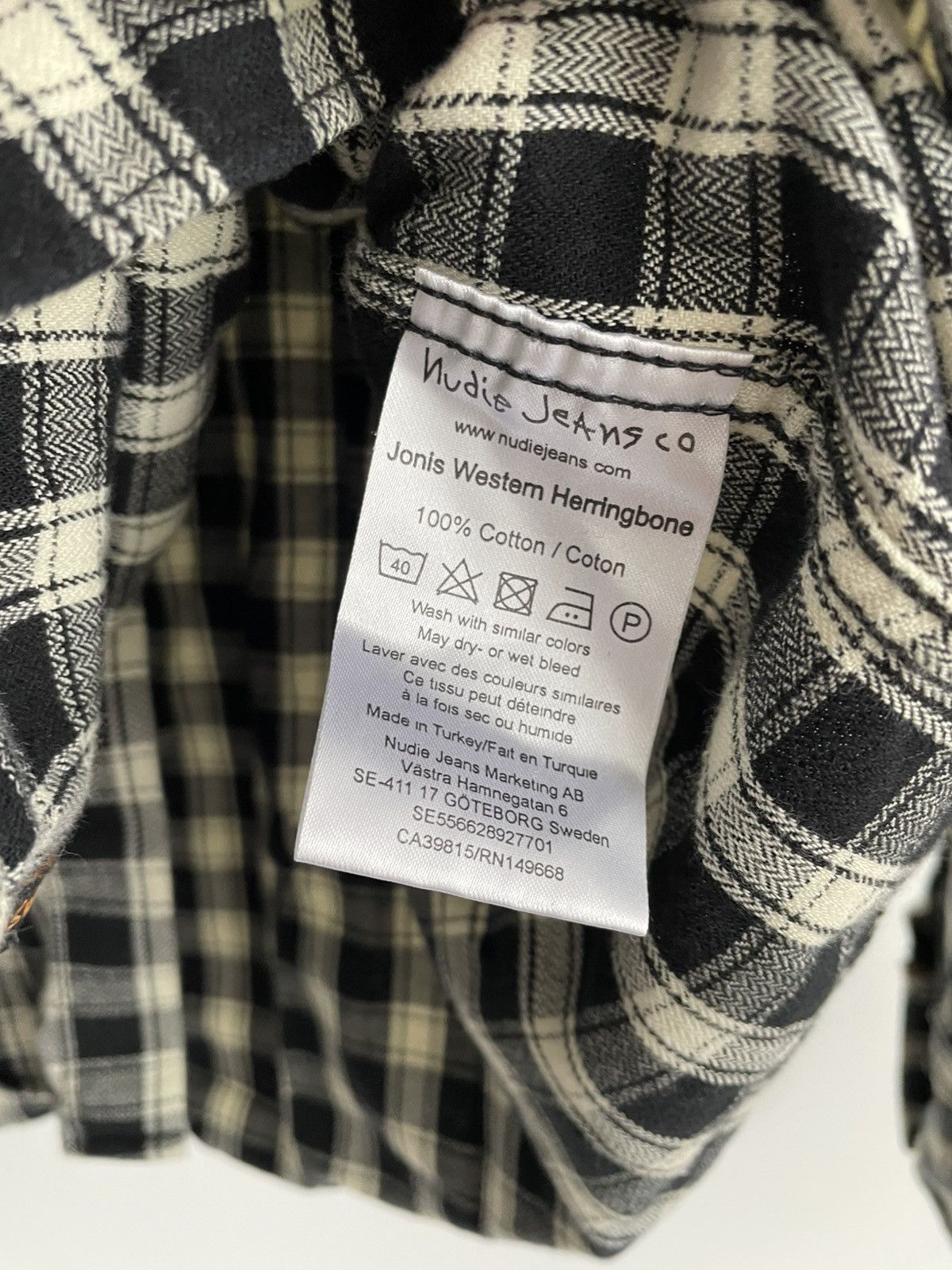 Flannel × Nudie Jeans Nudie Jeans Flannel Jonis Western Herringbone Shirt Size US XL / EU 56 / 4 - 7 Thumbnail