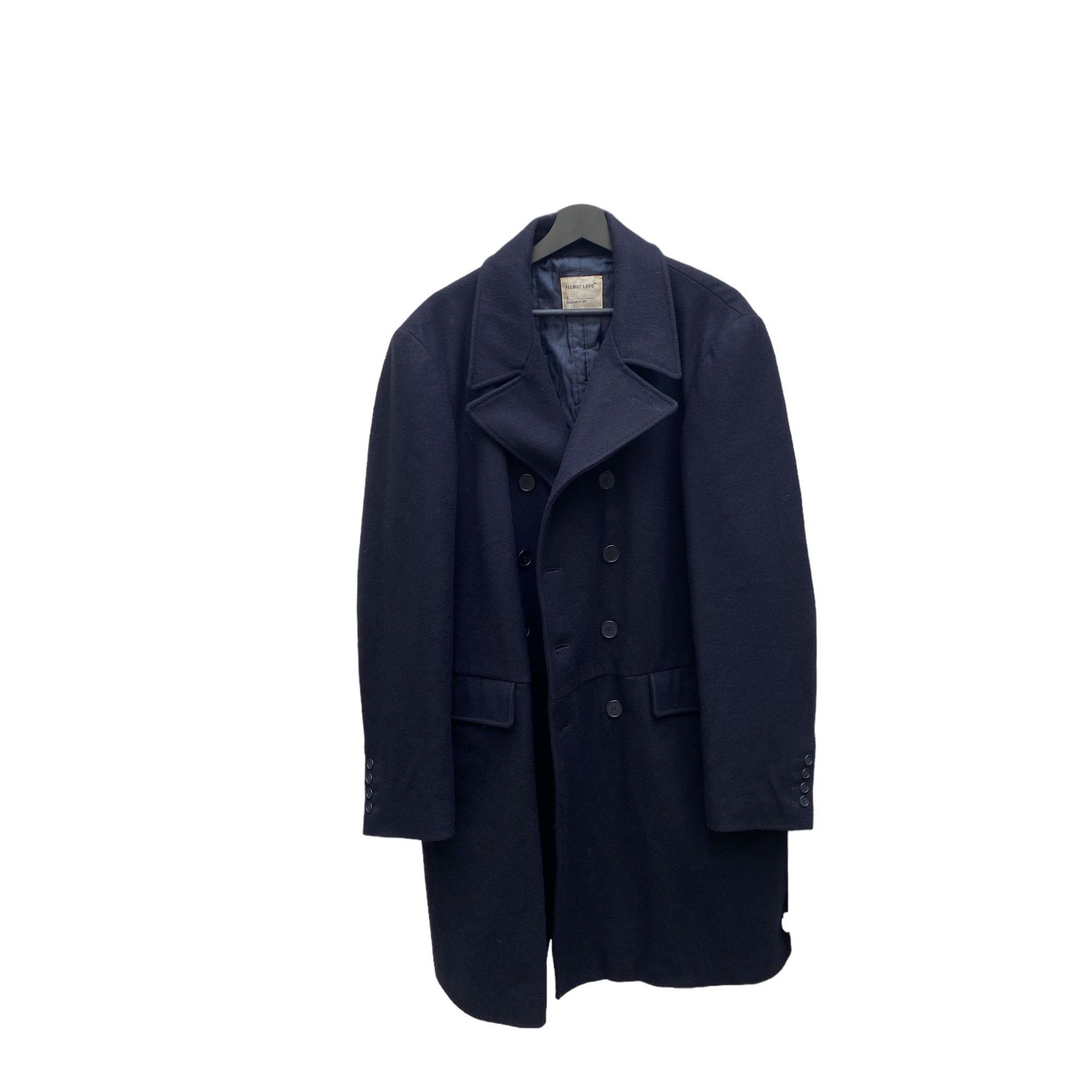 Helmut Lang 1997 Navy Wool Double Breasted Coat Size US M / EU 48-50 / 2 - 5 Thumbnail
