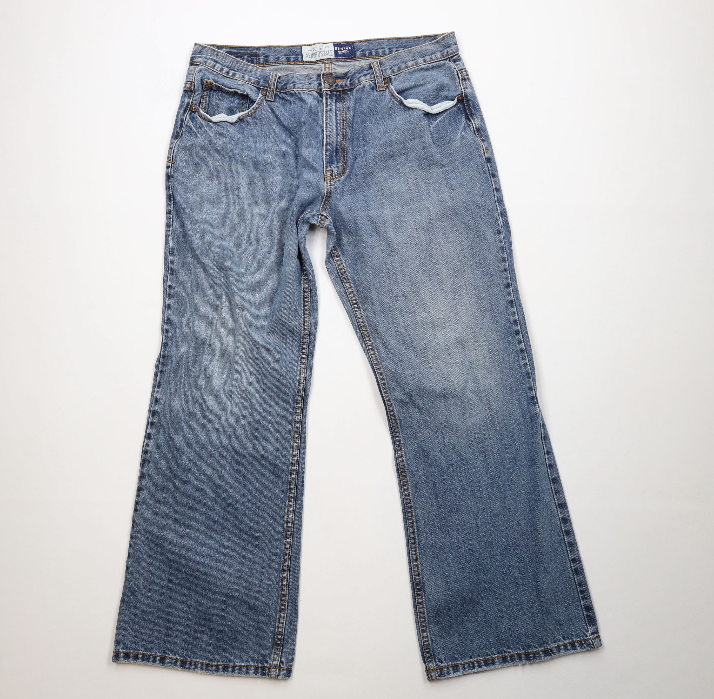 Aeropostale Vintage Y2K Aeropostale Wide Leg Bootcut Denim Jeans Blue Size US 36 / EU 52 - 1 Thumbnail