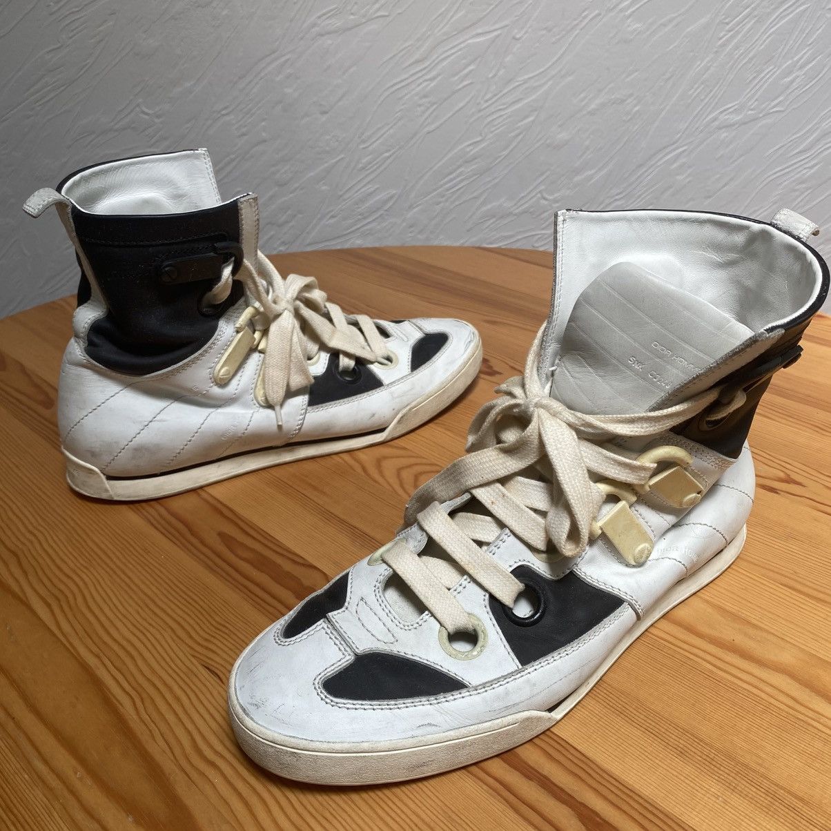 靴 dior homme SS04 STRIP sneaker size41 Pre-owned Dior X Hedi Slimane Dior Homme Ss04 Strip Studded