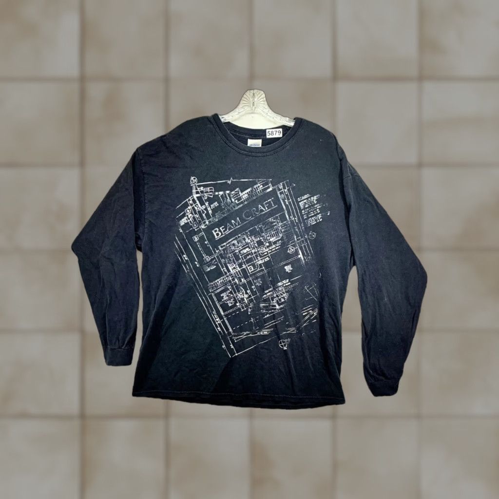 Gildan GILDAN Beam Craft Lumberjack Graphic Long Sleeve T-Shirt XL Black Adventure Time Men Size US XL / EU 56 / 4 - 1 Thumbnail
