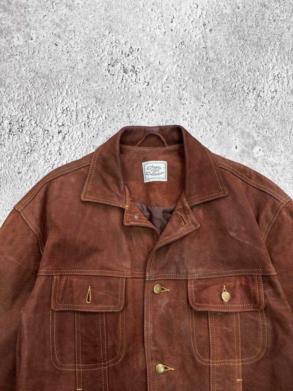 Genuine Leather × Vintage Vintage leather jacket Marlboro style Racing 90’s Y2K Size US L / EU 52-54 / 3 - 5 Thumbnail
