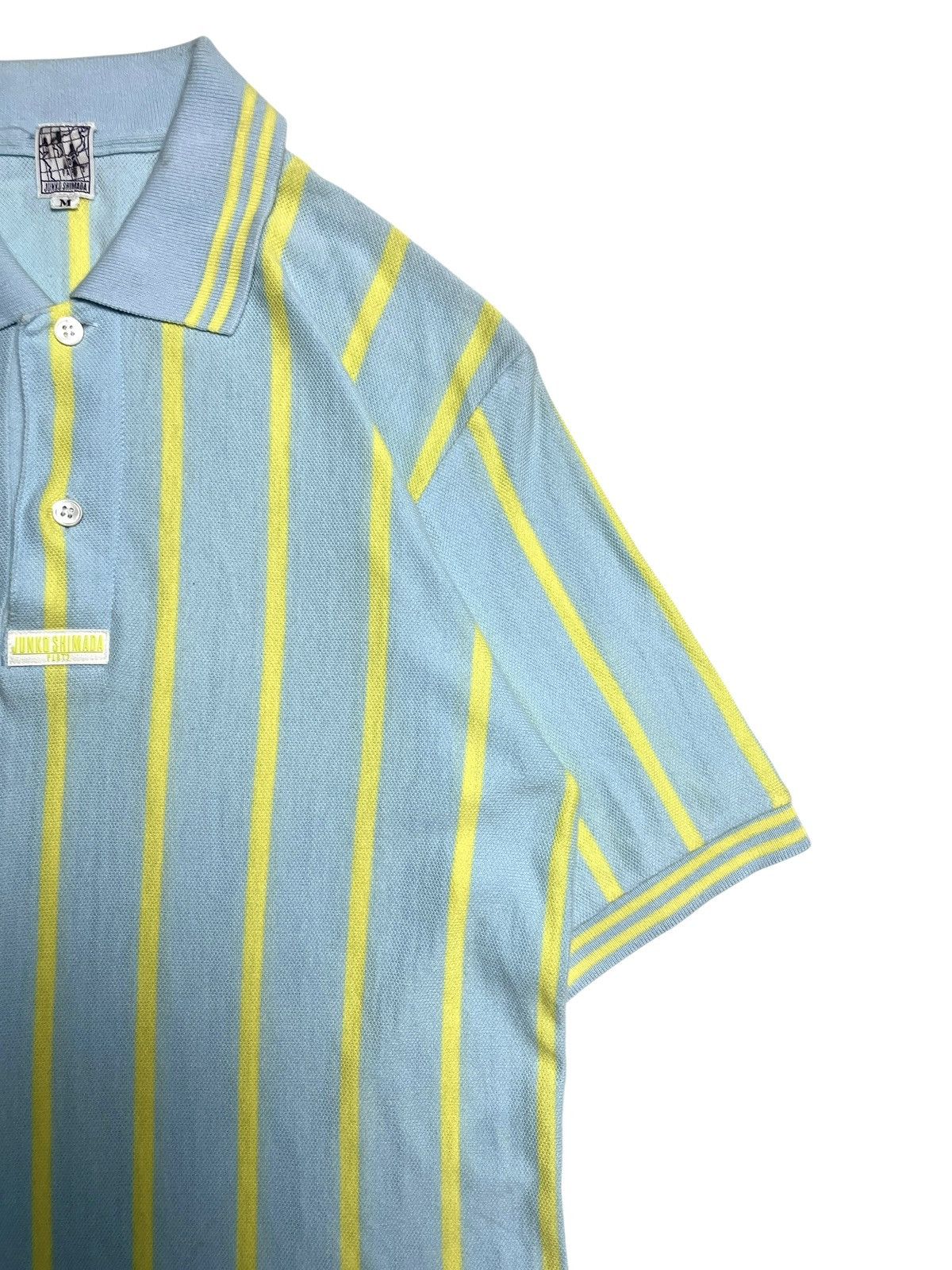 Junko Shimada 1990’s Junko Shimada - Long Stripe Pattern Polo Shirt Size US M / EU 48-50 / 2 - 3 Thumbnail