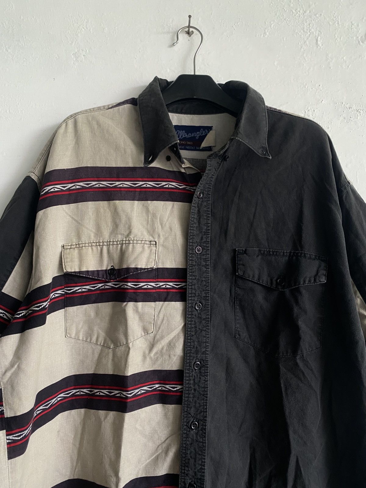 Wrangler Vintage 90s Wrangler Single Needle Tailoring shirt Size US XL / EU 56 / 4 - 2 Thumbnail