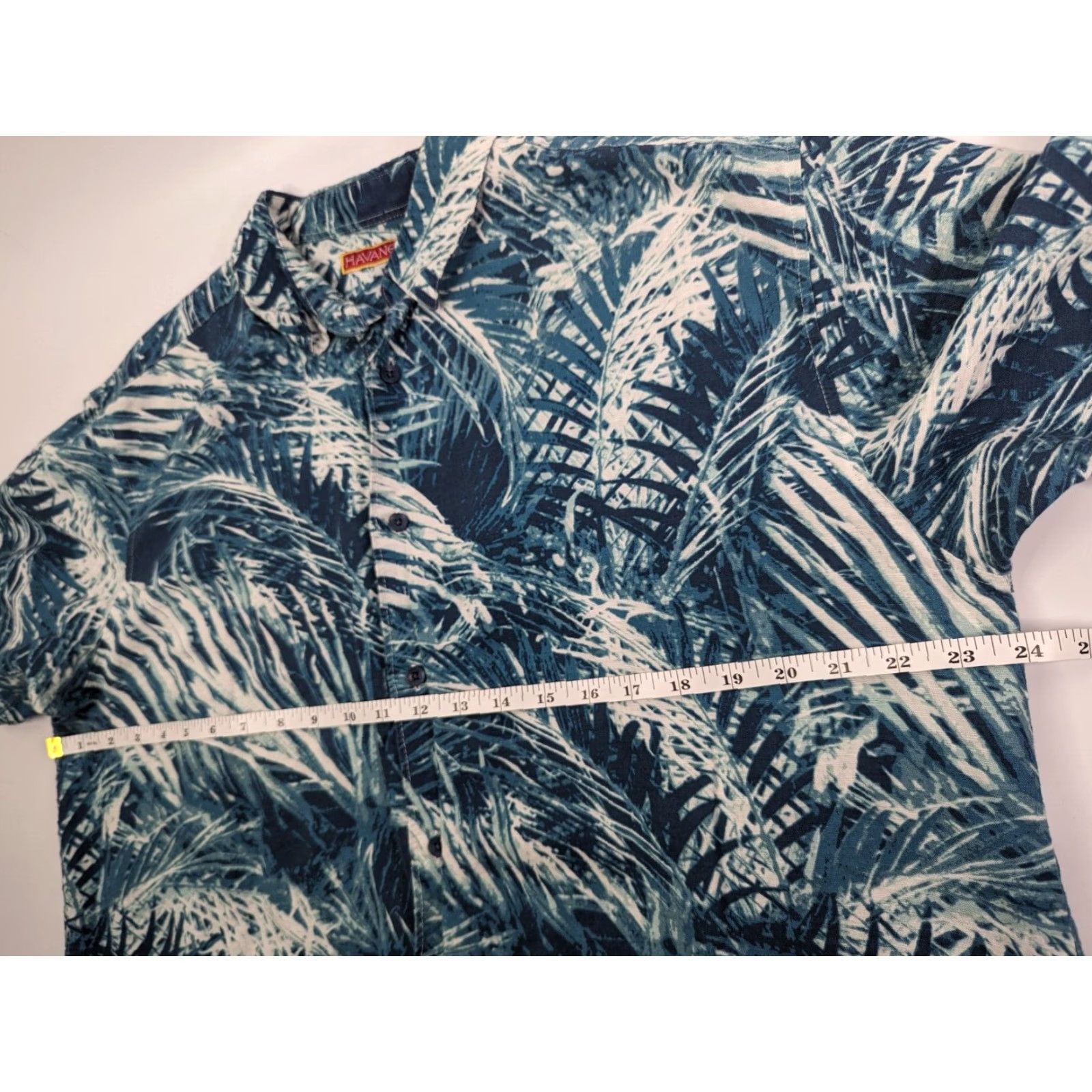 AQUA Havanera Aqua Tropical Hawaiian Linen Blend Short Sleeve Button Up Shirt Mens XL Size US XL / EU 56 / 4 - 6 Thumbnail