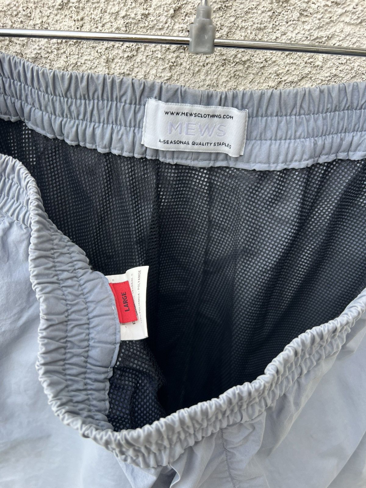 Designer MEWS x La Principal Shop Light Blue Nylon Swim Shorts Size US 31 - 3 Thumbnail