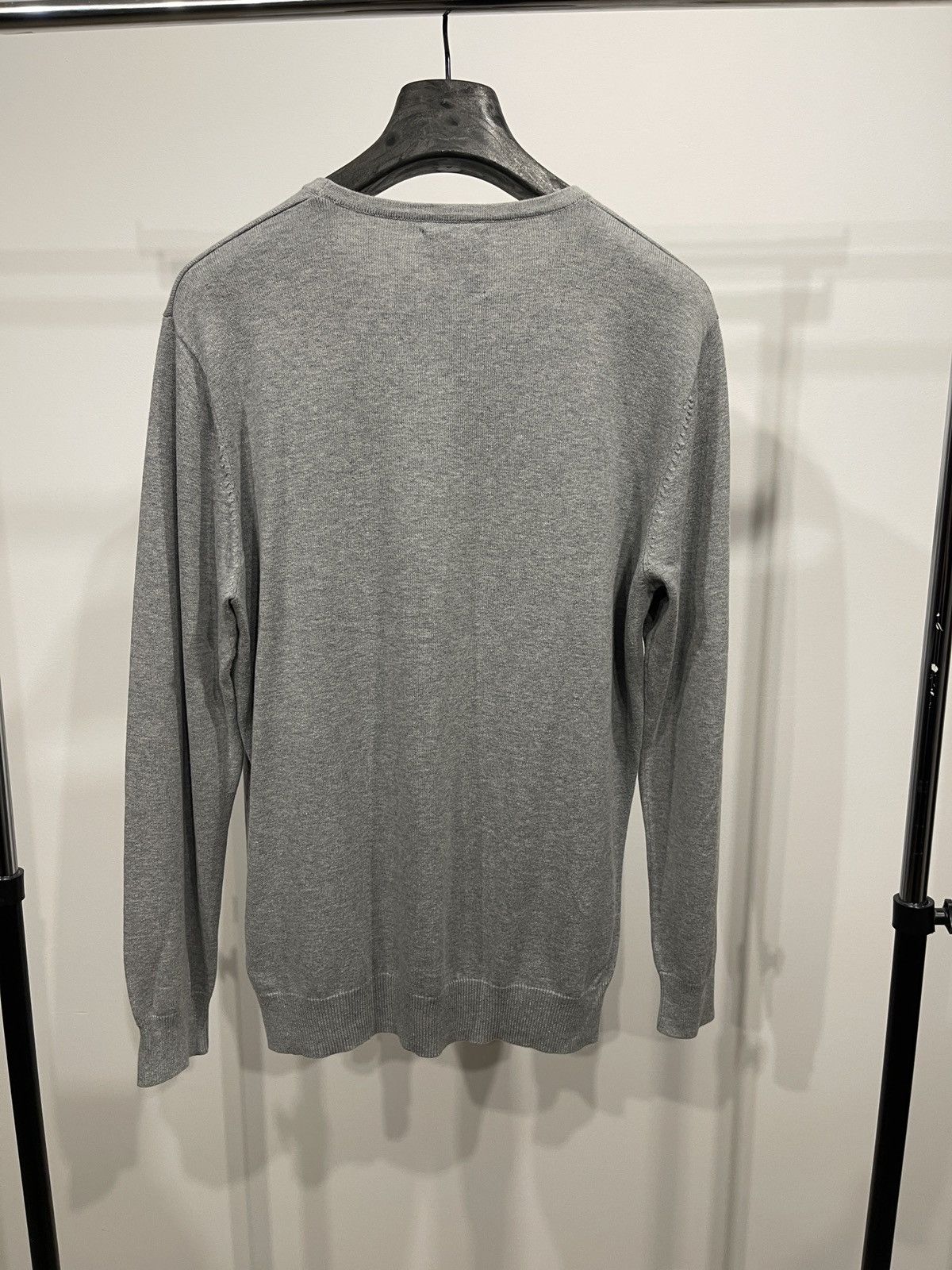 Baracuta Baracuta Luxury Mid-Grey Marl Cotton Knit Crewneck Sweater L Size US L / EU 52-54 / 3 - 7 Thumbnail