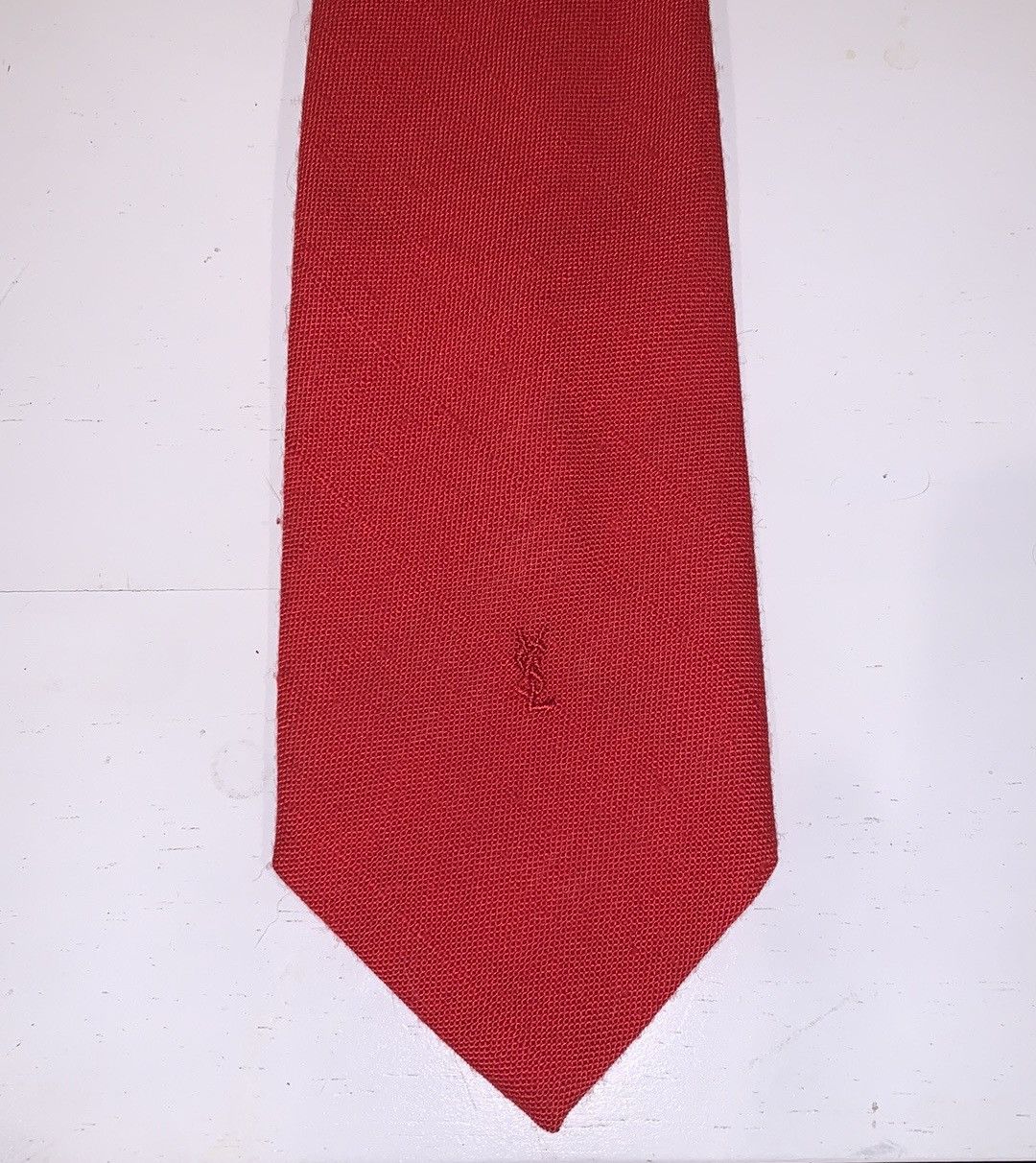 Yves Saint Laurent YSL WOVEN TIE MILLION DOLLAR RED Size ONE SIZE - 1 Thumbnail