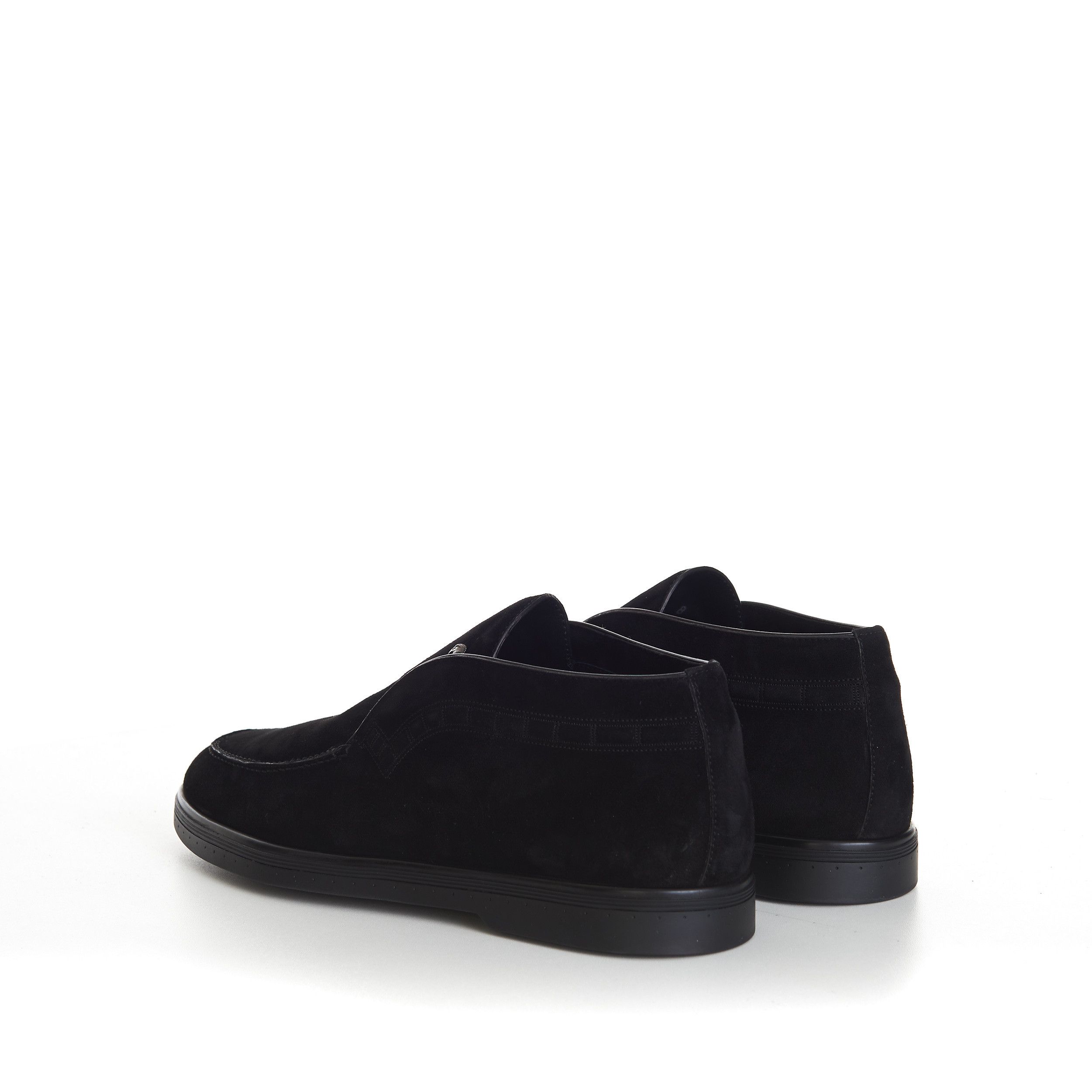 Stefano Ricci Black Ankle Suede Loafers With Rubber Soles Size US 9 / EU 42 - 5 Thumbnail