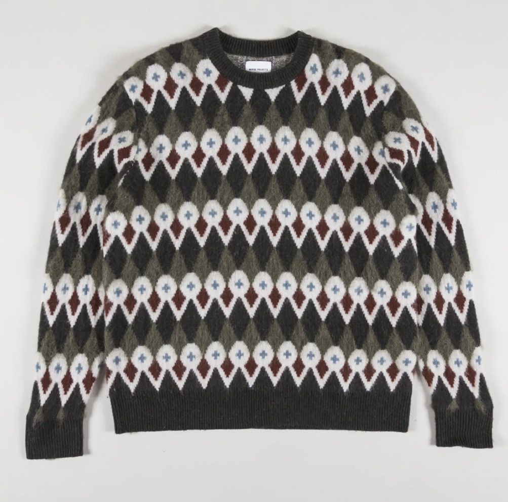 Norse Projects Rune Merino Fair Isle Jacquard Sweater